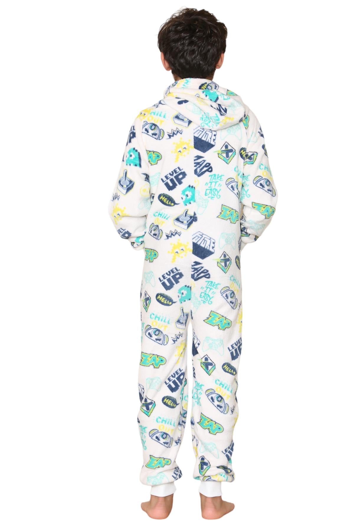 A2Z Kids Level Up Print Onesie Pyjama Sets for Boys and Girls Childrens Jumpsuit