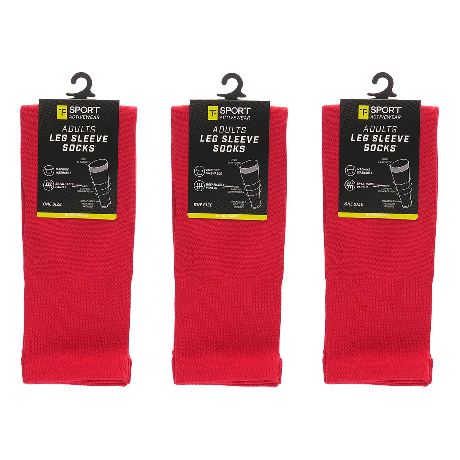 A2Z Mens Pack of 3 Football Sock Sleeve 50cm Sports Training Grip Socks Sleeves