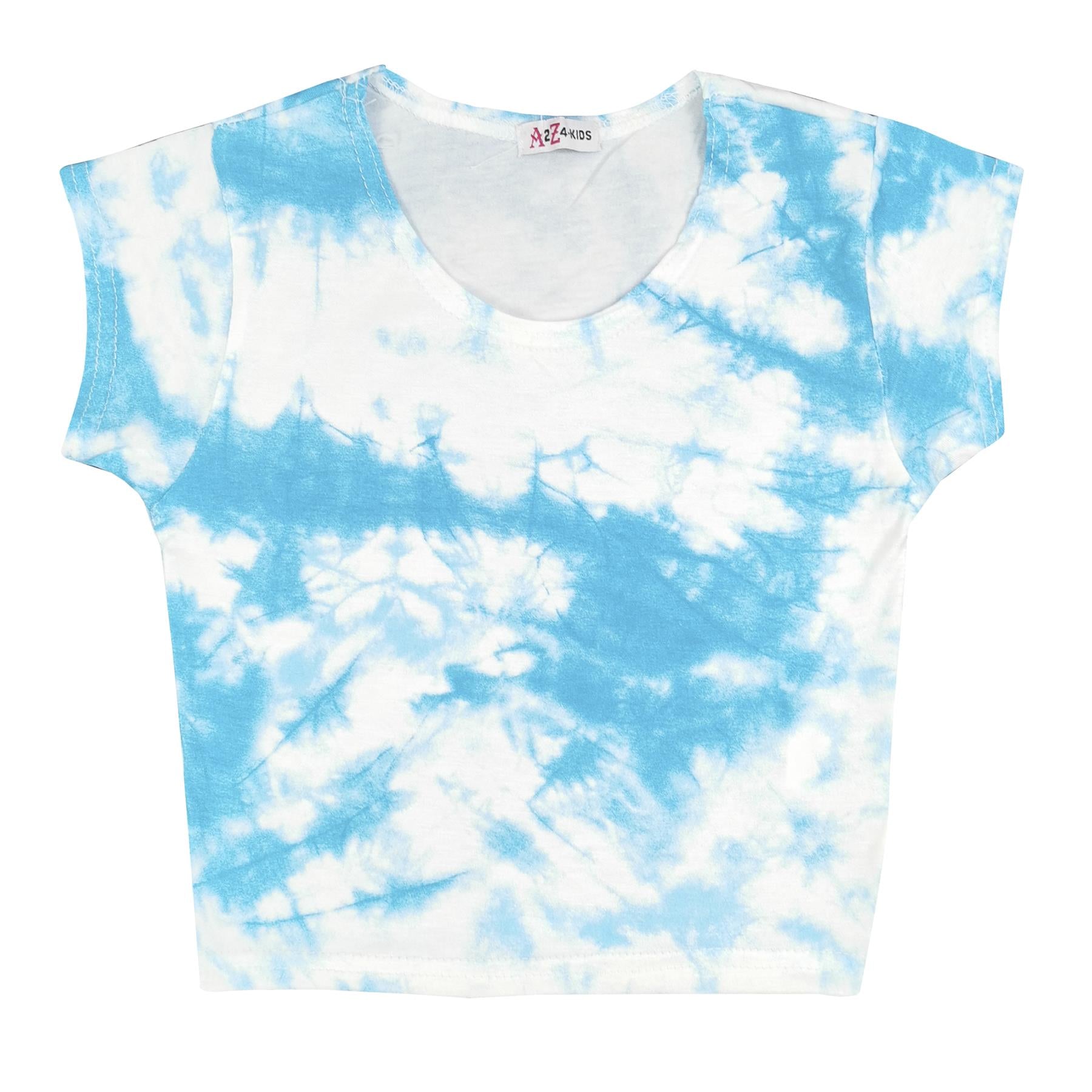 Kids Girls Tops Tie Dye Print Stylish Fashion Trendy T Shirt Crop Top 5-13 Year