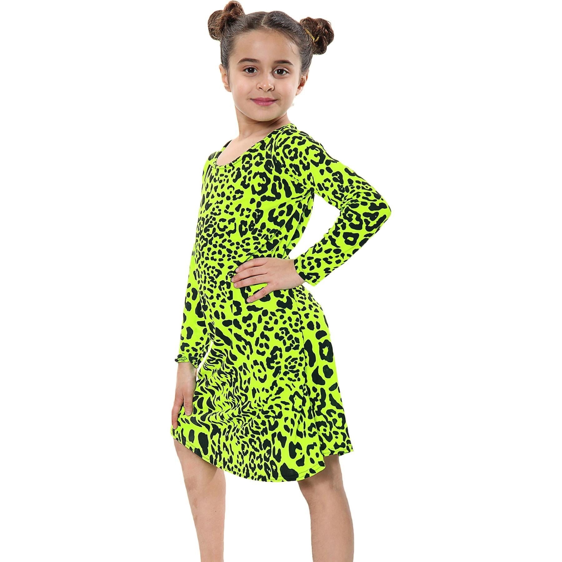 Kids Girls Swing Dresses Spicy Tartan Dog Tooth Print Fashion Dresses 3-13 Years