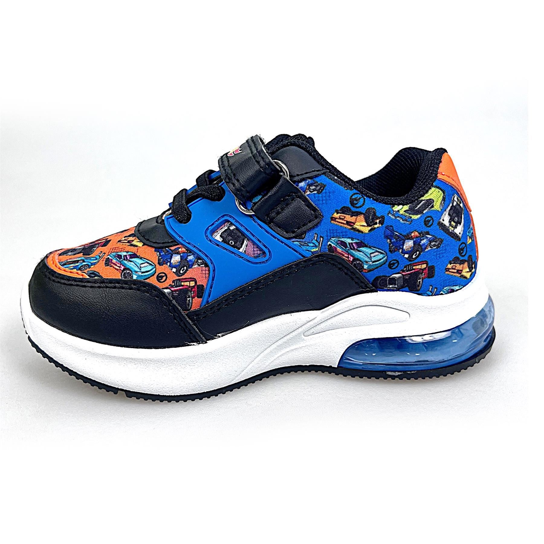 Kids Hot Wheels Light-Up Trainers Officially Licensed Boys Sports Shoes Race Car