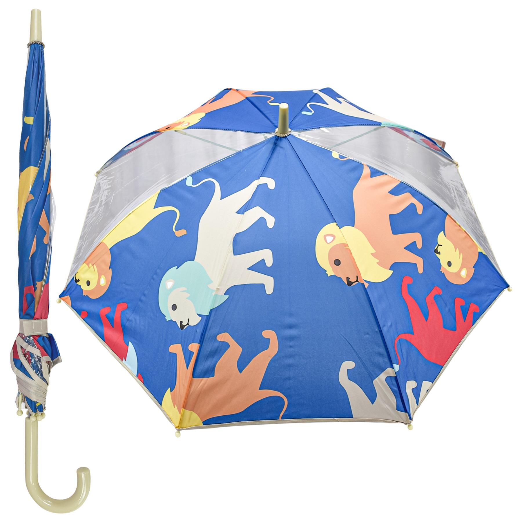 A2Z 4 Kids Stick Umbrella Lions Walking Umbrellas Water Proof Brolly 96cm Canopy