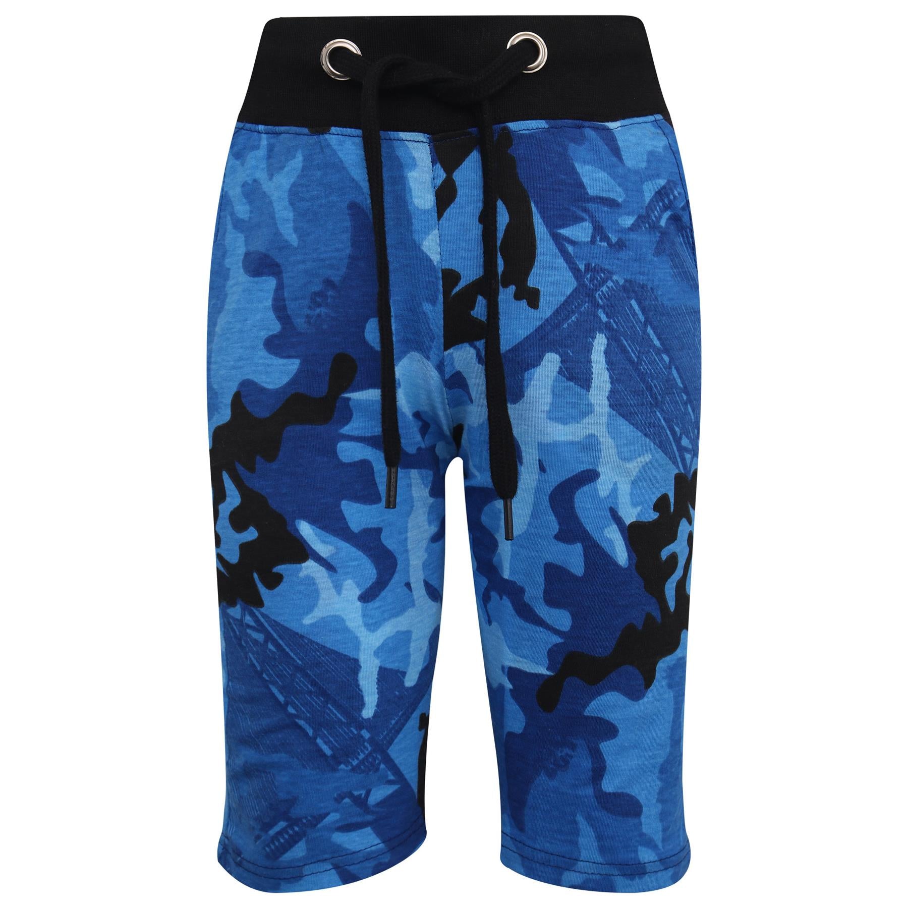 Kids Shorts Girls Boys Camouflage PE Shorts Knee Length Half Pant 5-13 Years