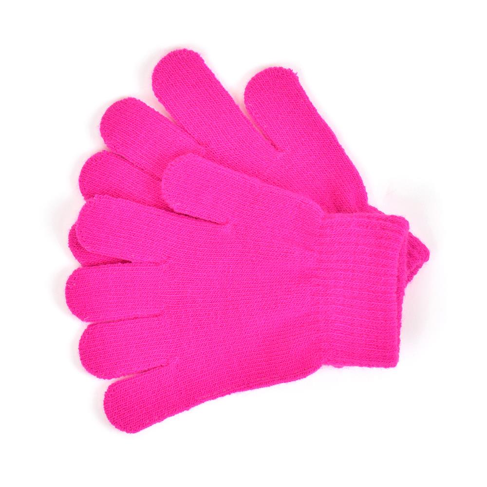 Kids 4 Pack Gloves Winter Warm Thermal Neon Magic Gloves One Size Fit Mitten