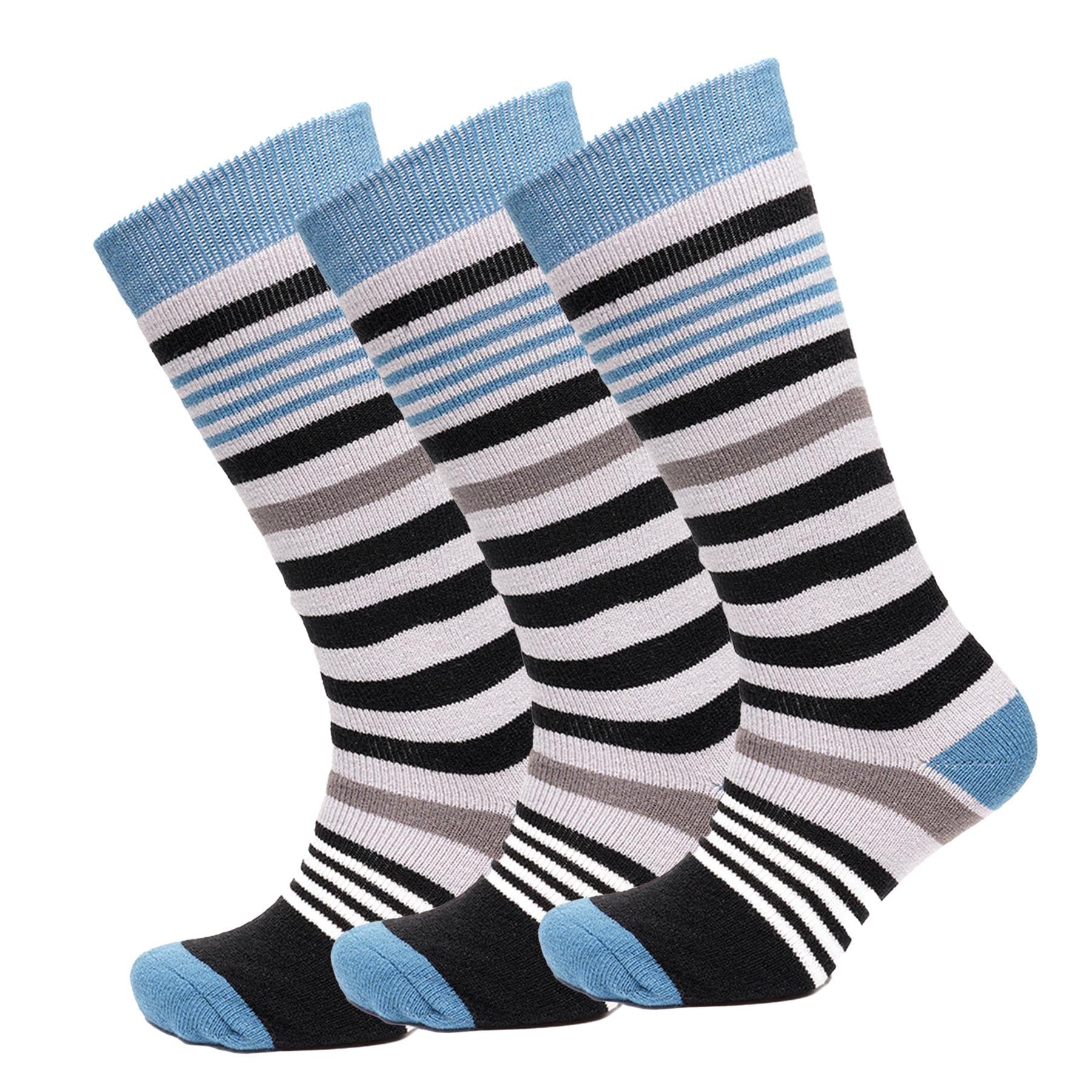 A2Z Mens Knee High Welly Wellington Pack Of 3 Boots Comfortable Cosy Warm Socks