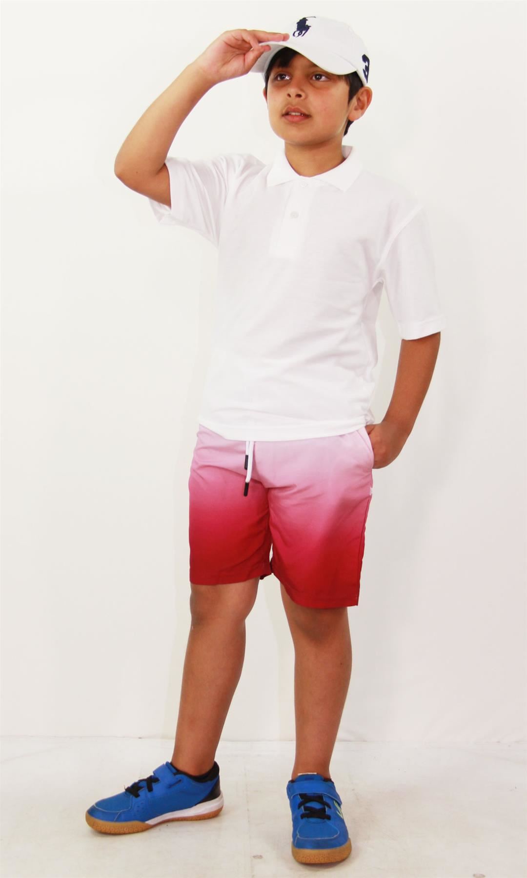 Kids Boys Gradient Colour Shorts Two Tone Fade New Summer Fashion Age 5-13 Years