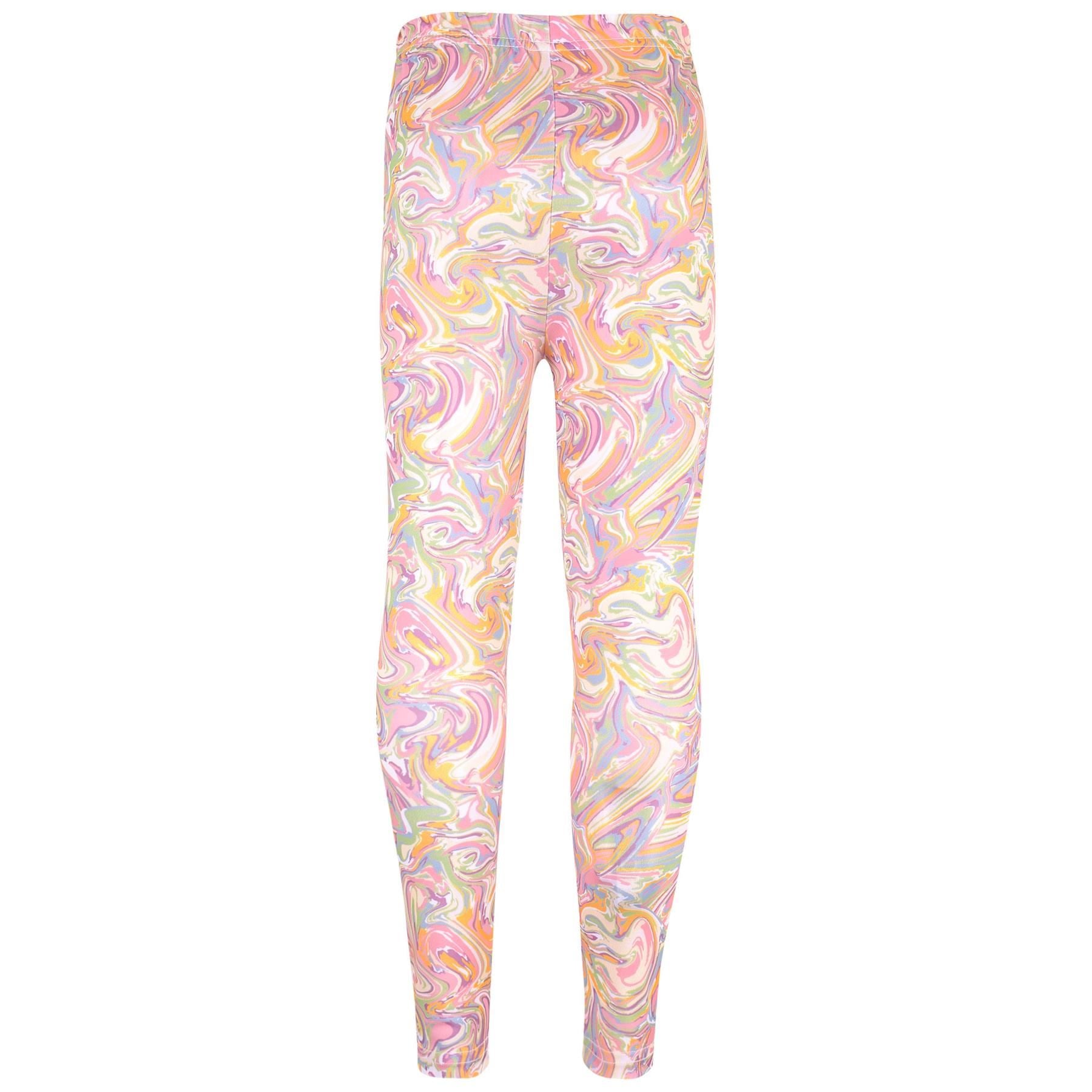 Kids Girls 3D Tie Dye Print Leggings