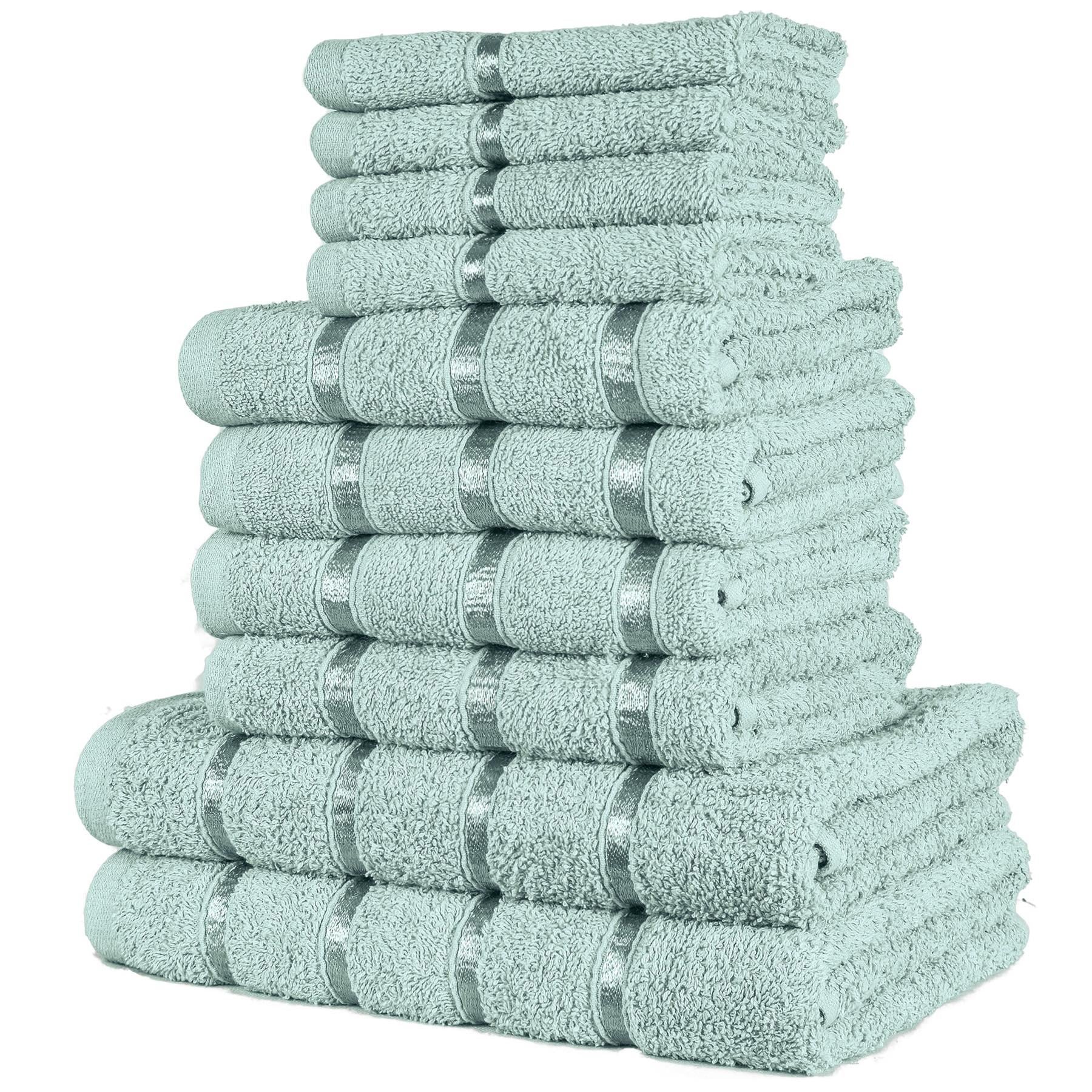 A2Z Luxurious 10 Piece Towel Bath Towel Soft and Absorbent Hand Towel Face Towel