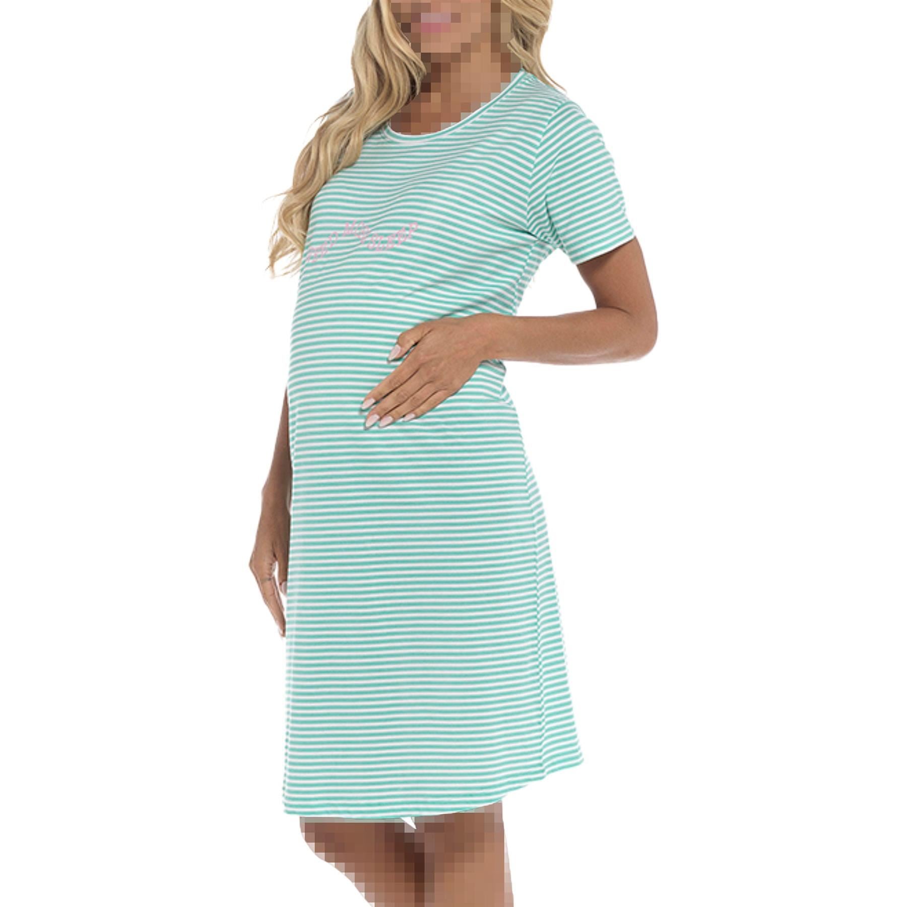 Ladies Maternity Nightie Need Sleep Short Sleeves Pregnancy Sleepwear Nighty