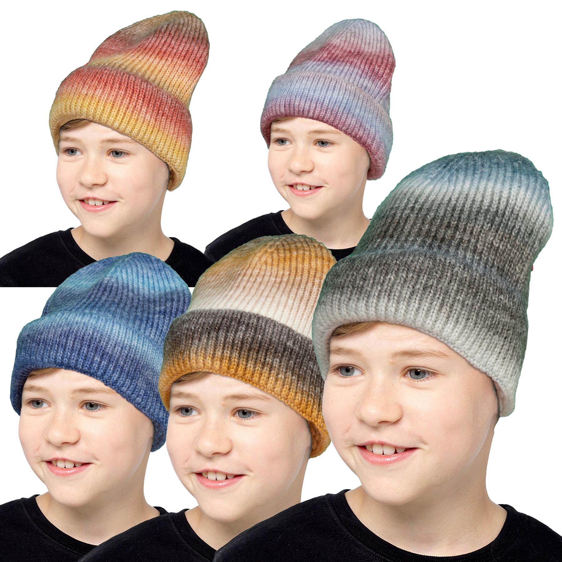 A2Z 4 Kids Girls Boys Hat Cable Knitted Beanie Soft Winterwarm Stretch Skull Cap