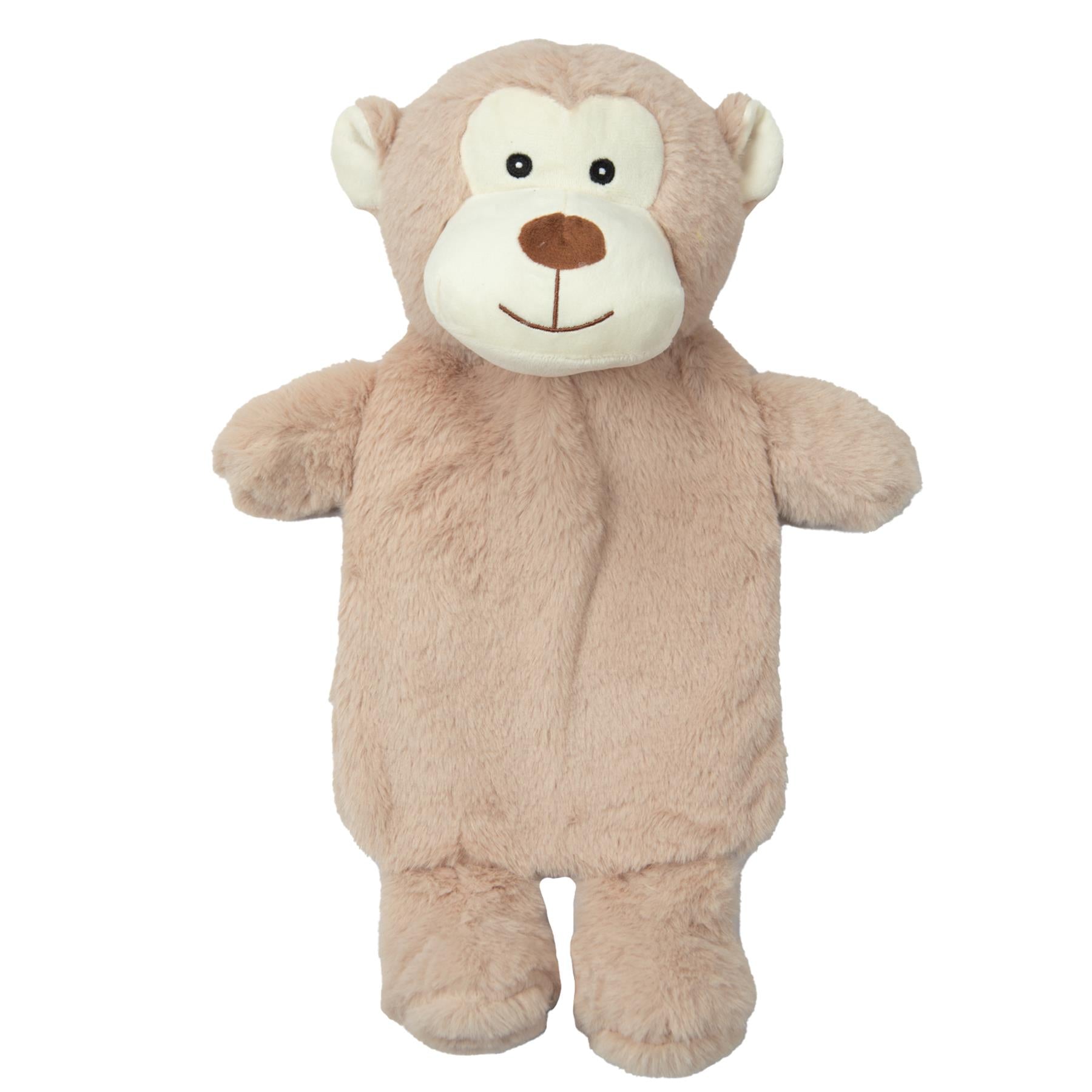 A2Z Hot Water Bottles 3D Animal Monkey 750ML Plush Fleece Cover Heat Therapy