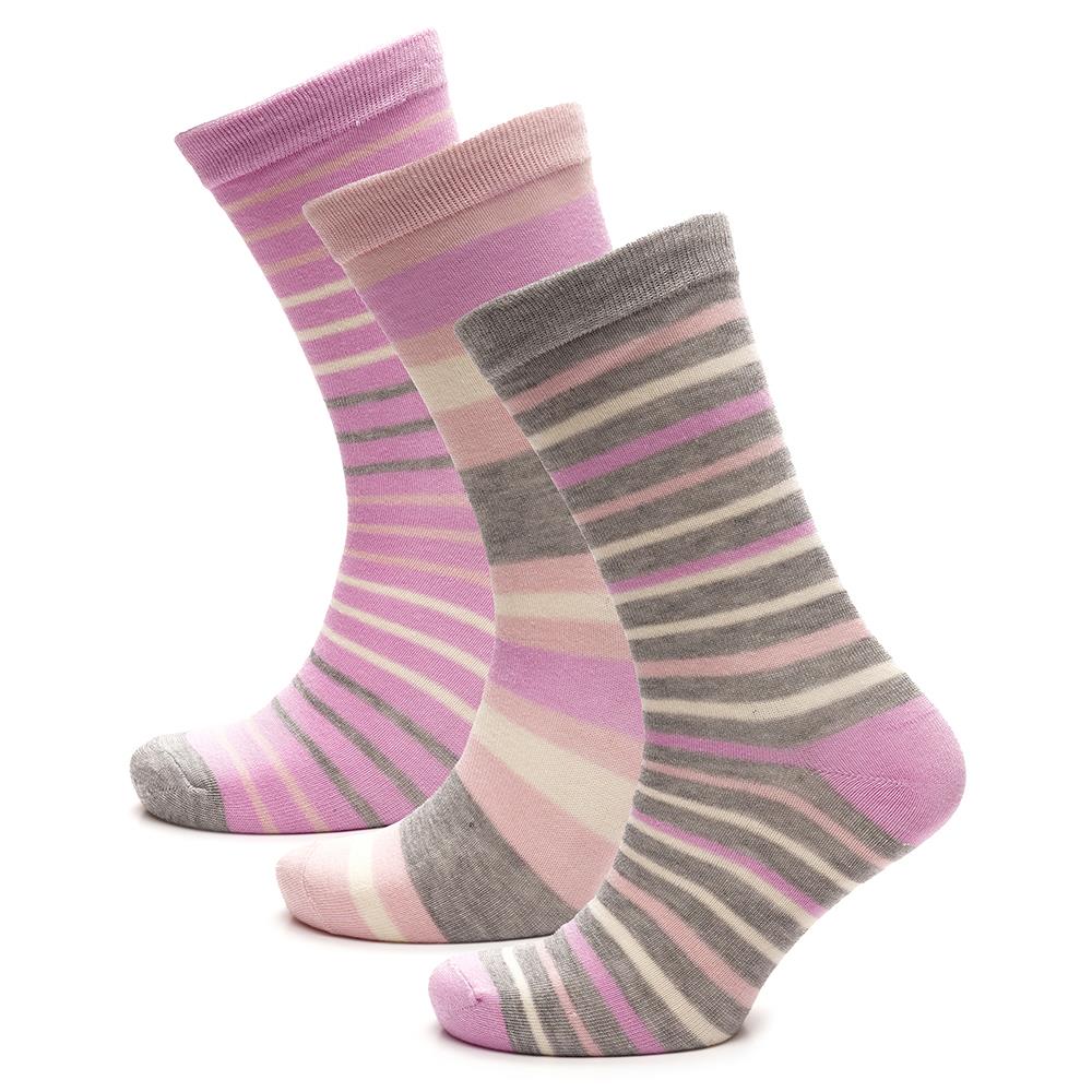 Ladies 3 Pack Black Heel & Toe Pattern Stripe Spot Novelty Drinks Cakes Design