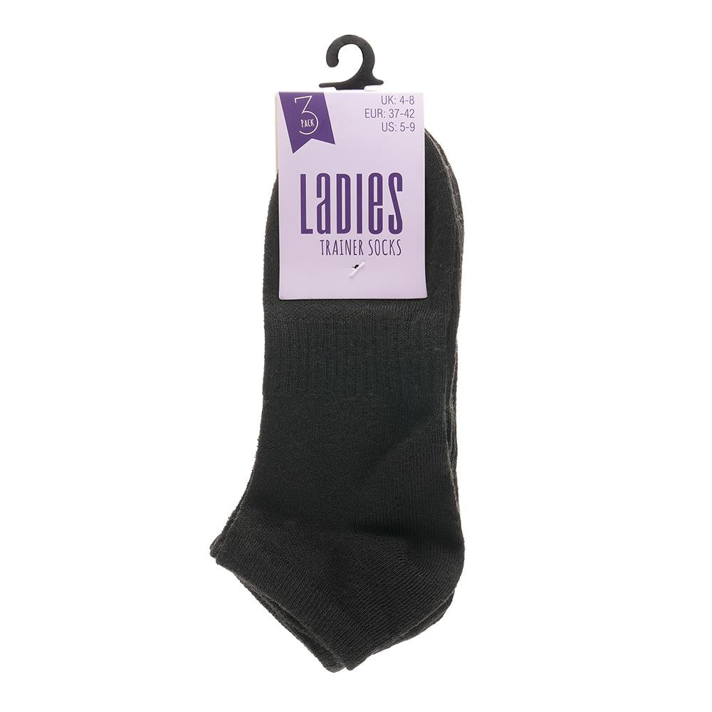 A2Z Ladies 3 Pack Trainer Socks Low Cut Ankle Socks with Arch Support Mesh Socks