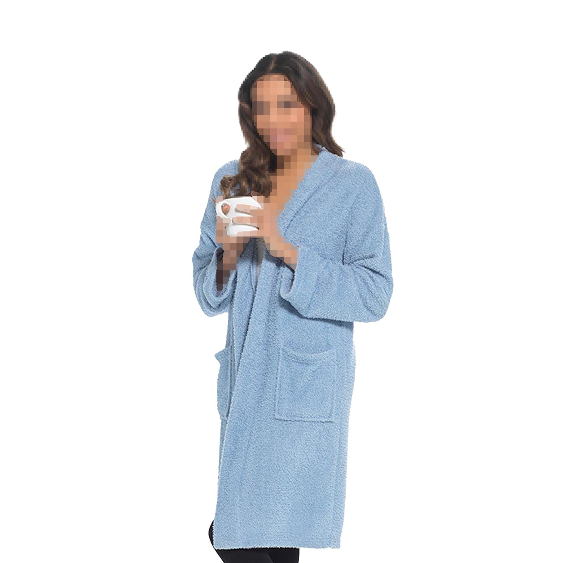 A2Z Ladies Wolf Harte Textured Fluffy Fleece Cardi Dressing Gown Warm Loungewear