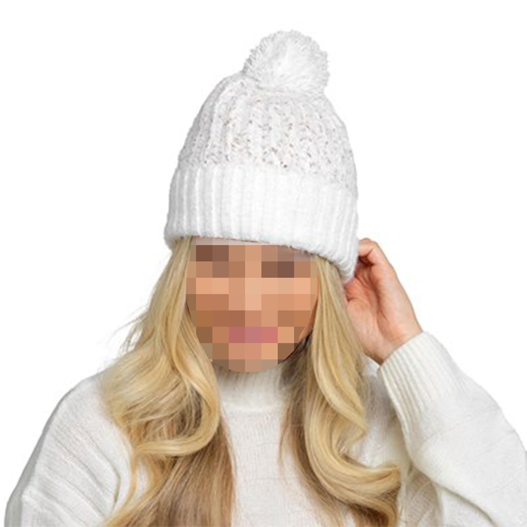 A2Z Ladies Hats Twist Yarn Chenille Knit Pom Pom Winter Warm Cozy Women Caps