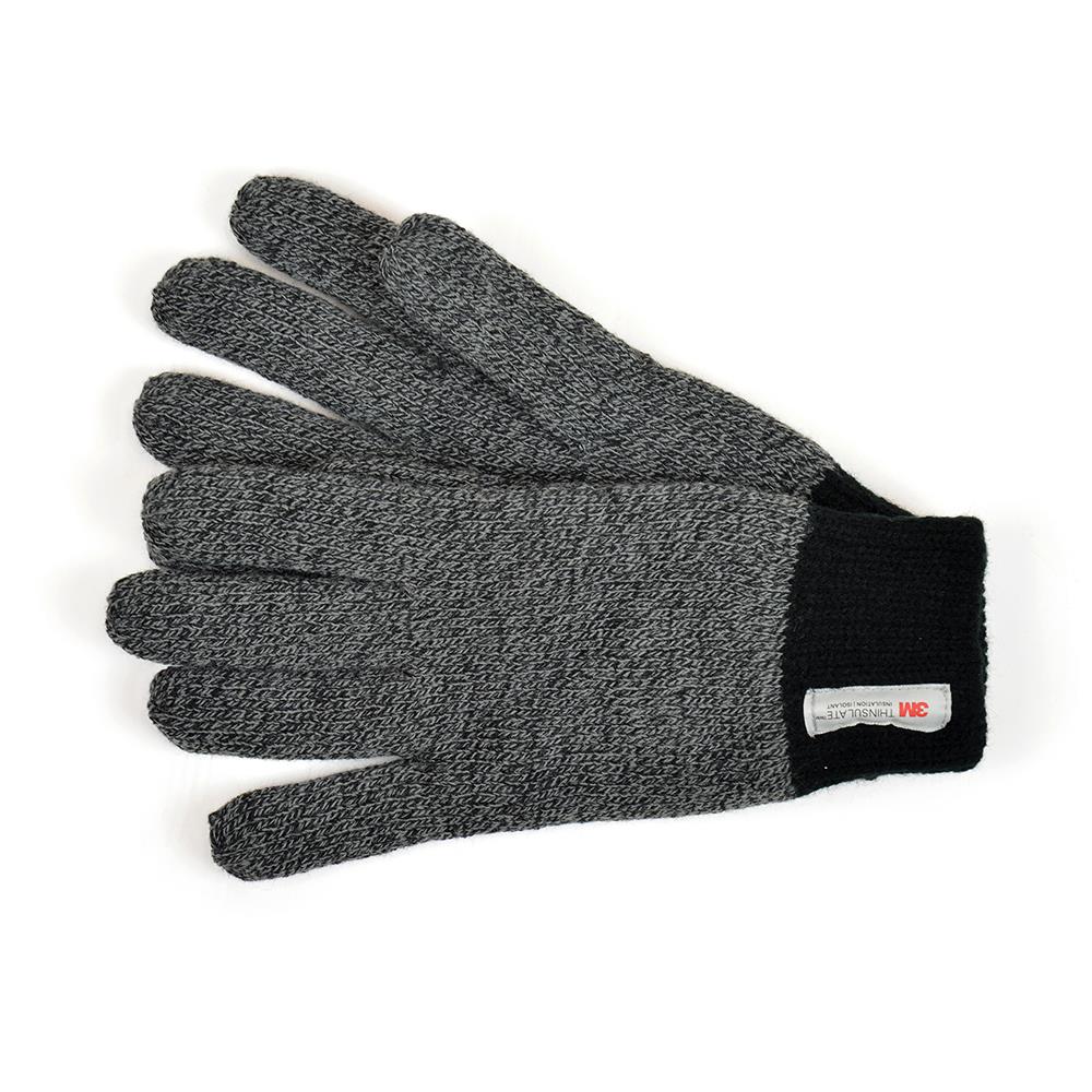 Mens Thinsulate Gloves Winter Warm Soft Gloves Mens Fleece Lined Knitted Mittens