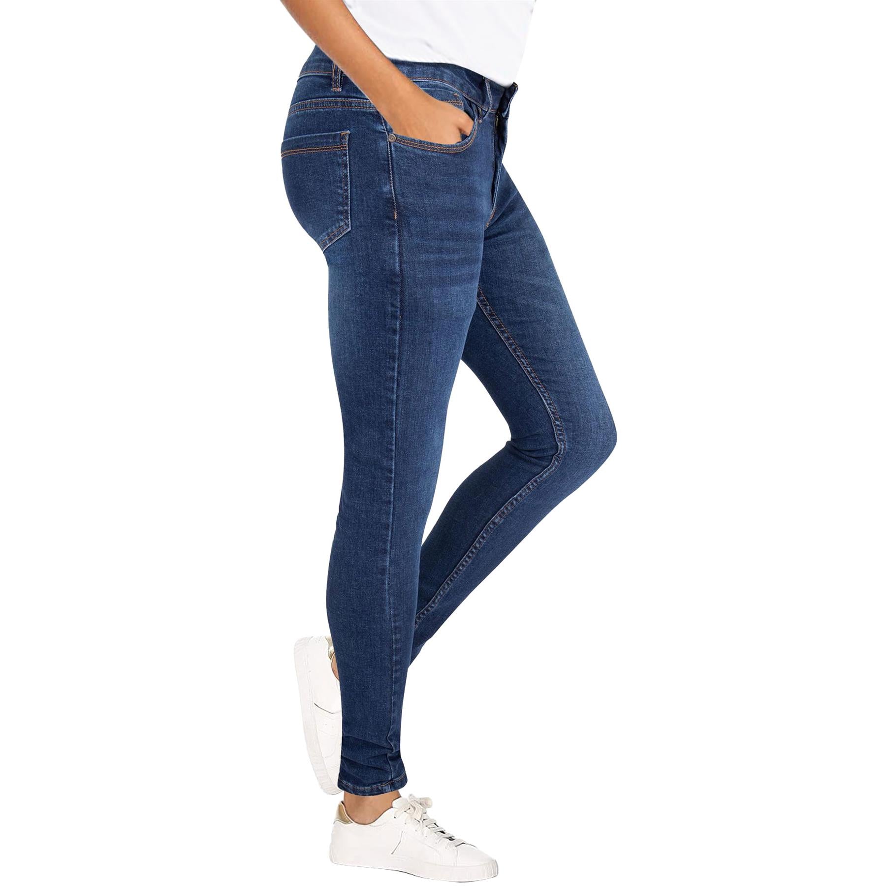 Womens Denim Jeans Comfort Stretch Skinny Trousers Pants Ladies