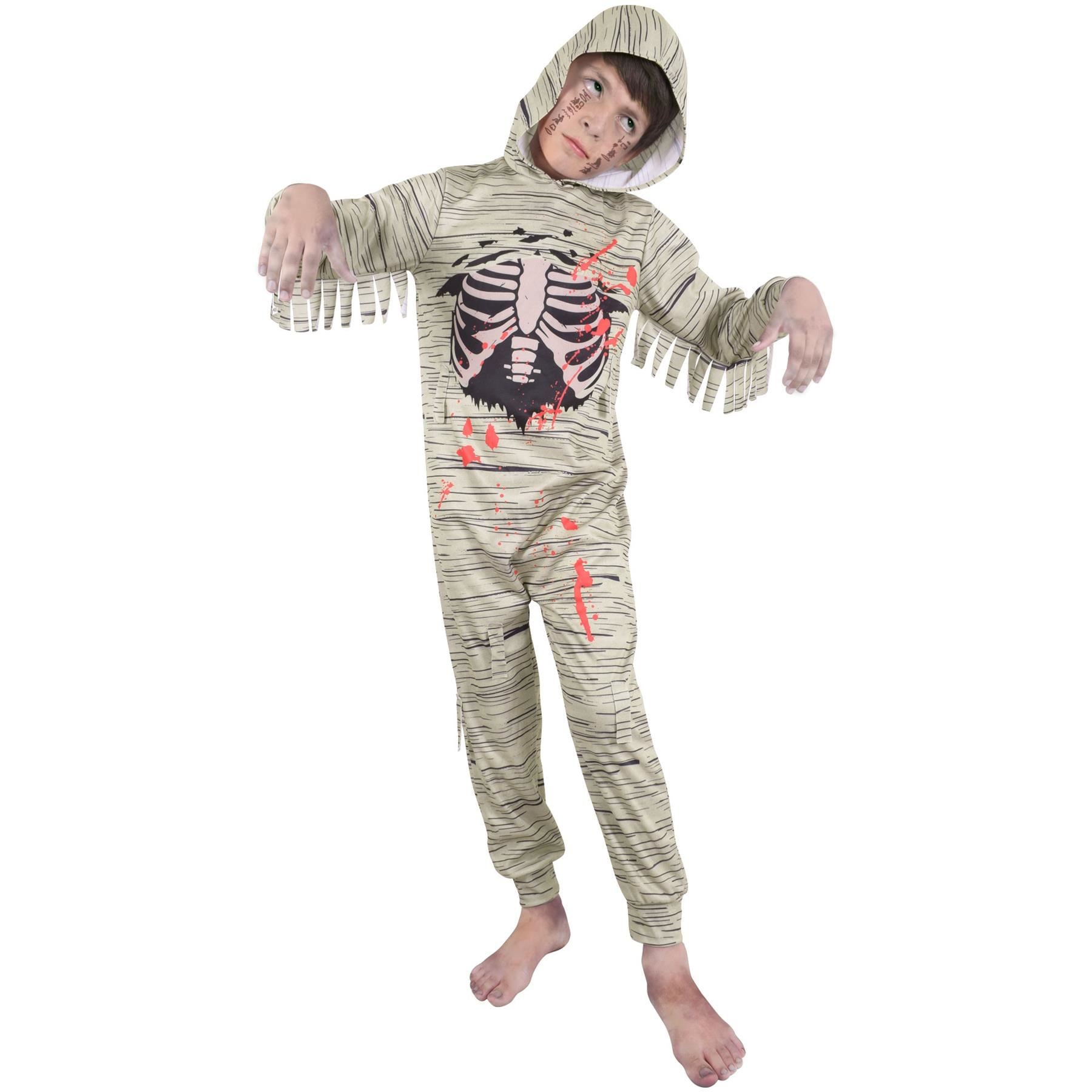 Kids Girls Boys Zombie Egyptian Mummy Halloween Costume Trick or Treating