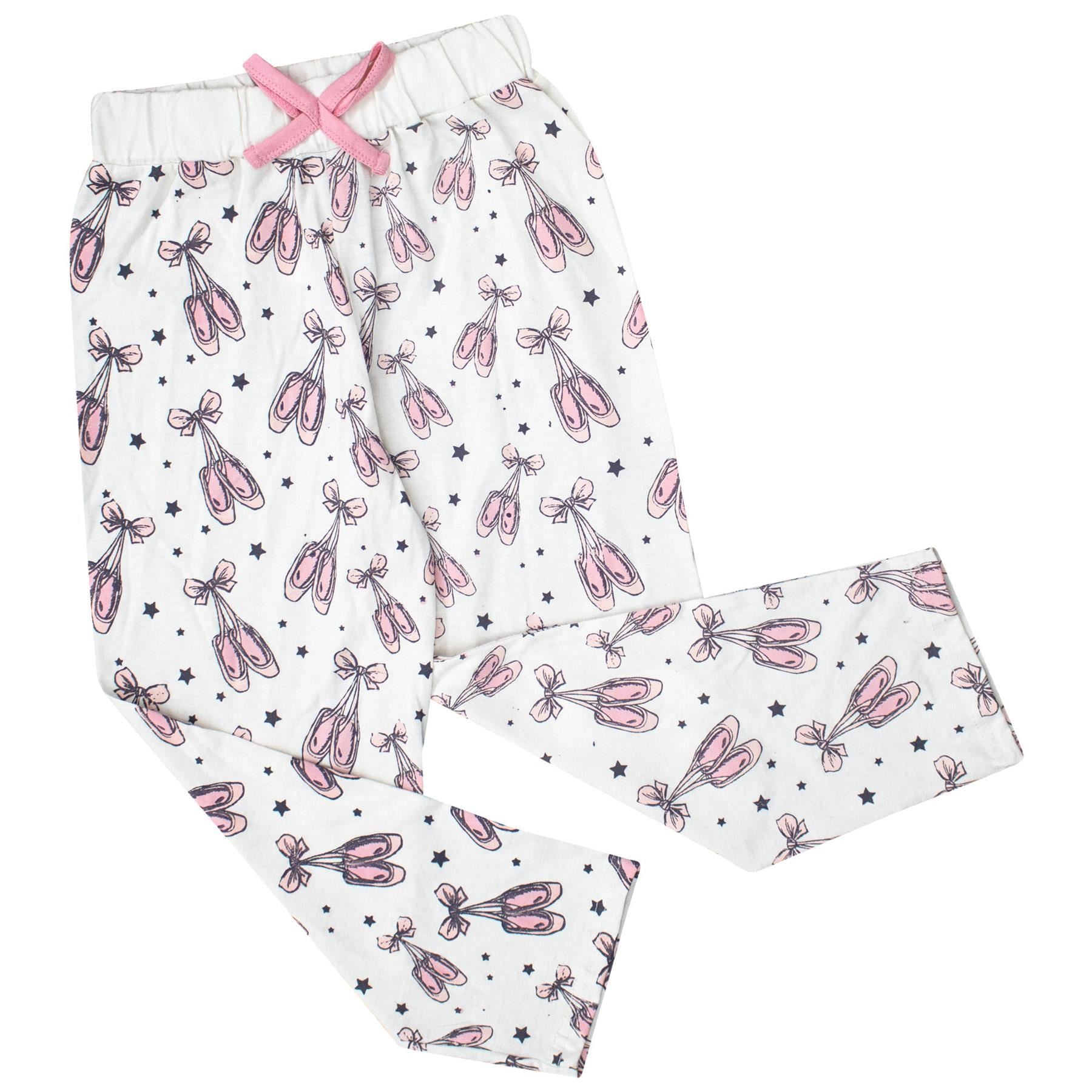 Kids Girls Dancing Baby Pink Print Pyjamas Set