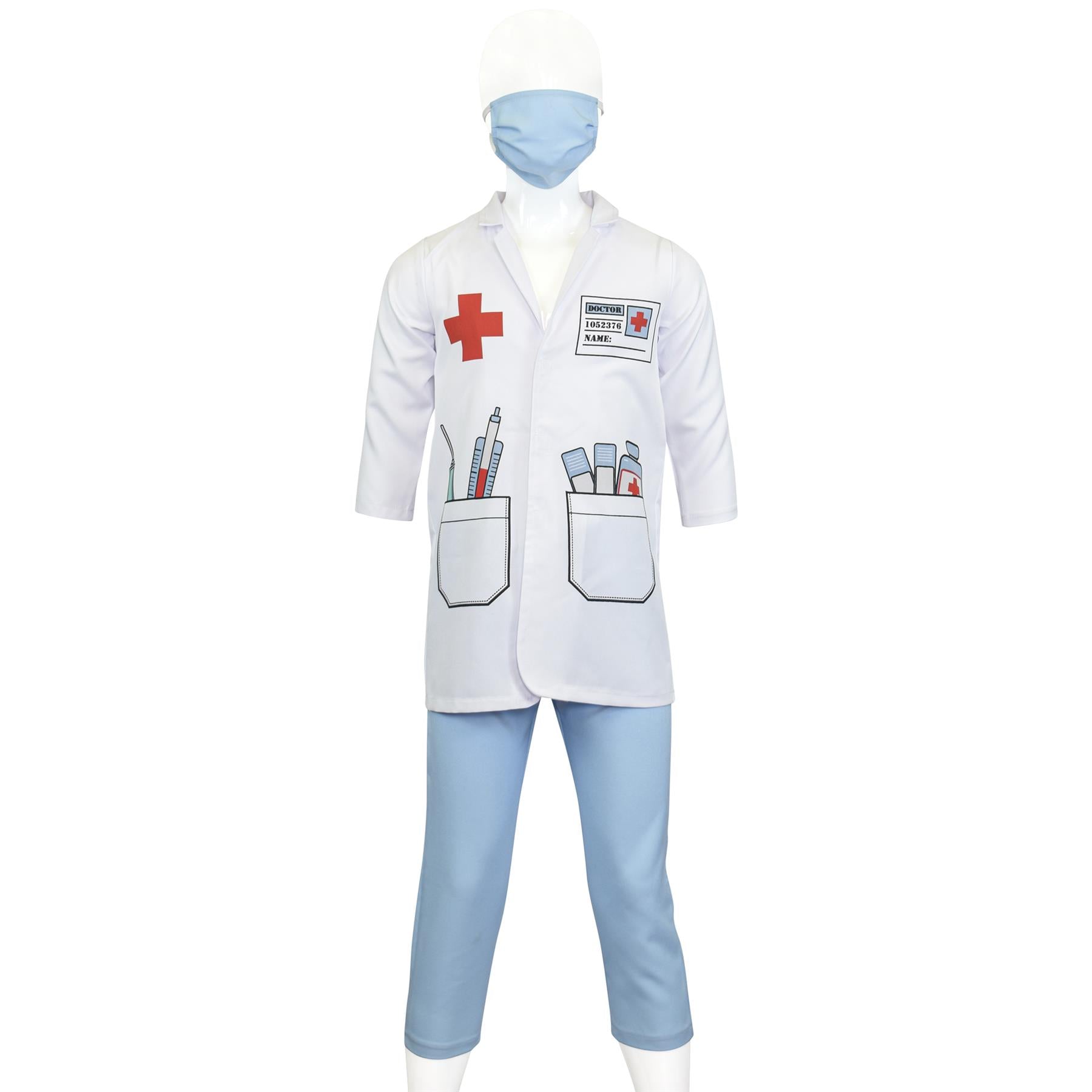 Kids Doctor Costume Doctor Role Play Halloween Doctor Uniform Outfit Kit