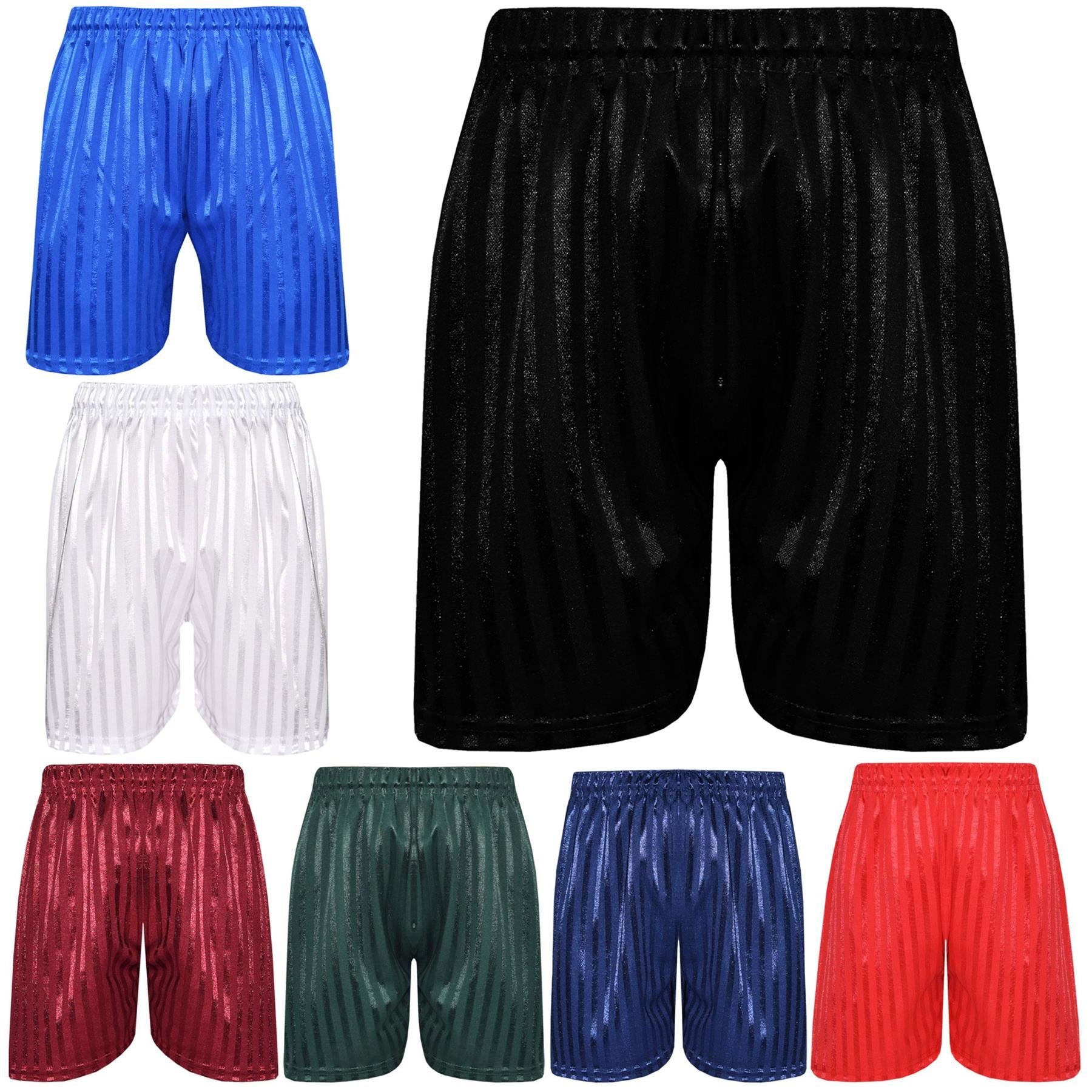 Kids Girls Boys Shadow Stripe PE Shorts Sports Pack Of 2 Gym School Shorts 2-13