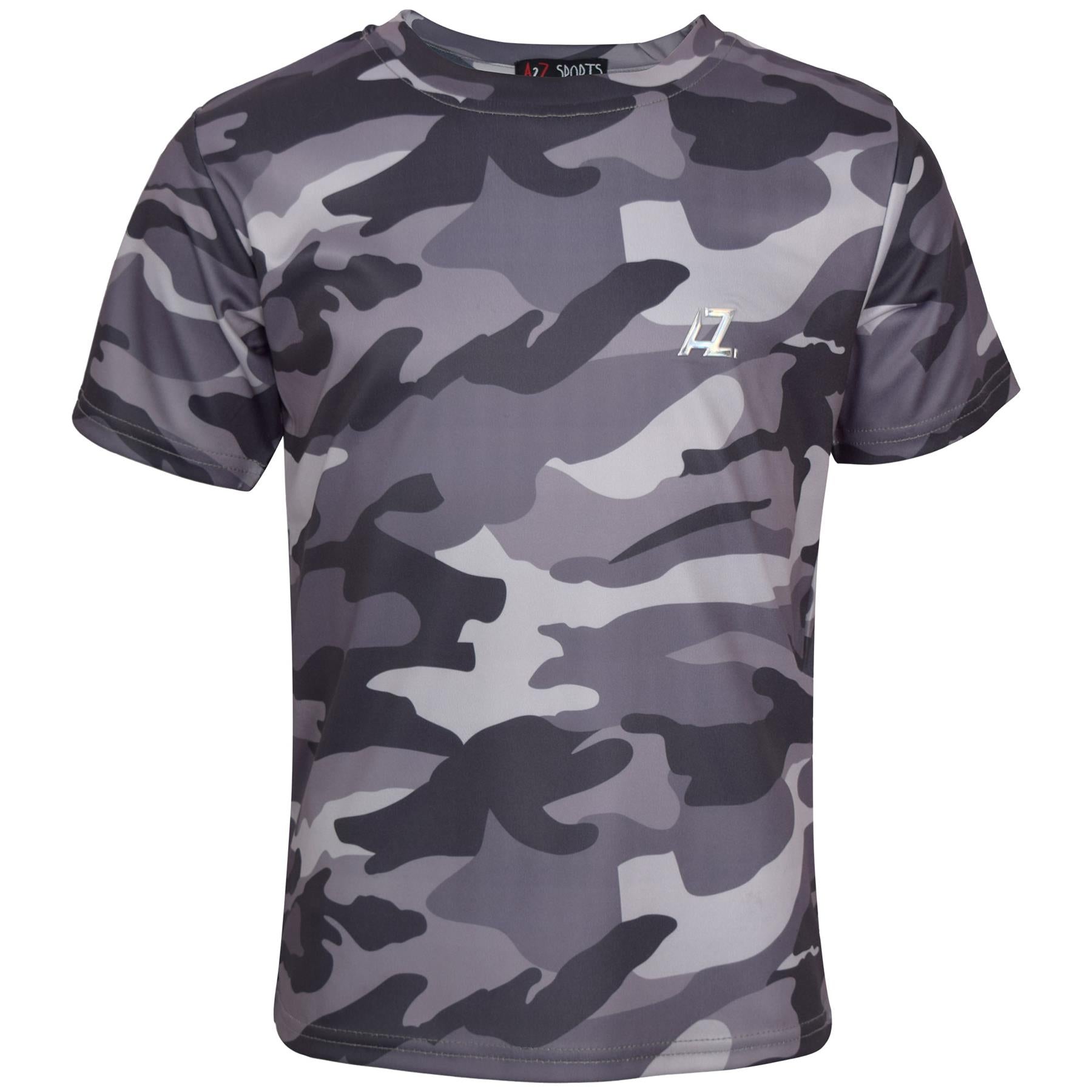 Kids Boys Active T Shirts Camouflage Sports Short Sleeves Summer Tops T-Shirts