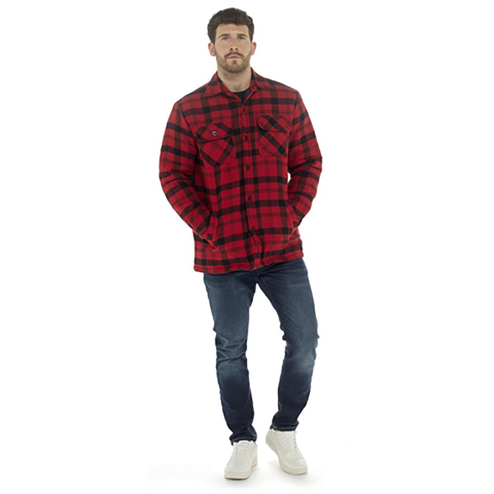 A2Z Mens Shirt Yarn Dyed Quilted Check Shirt Lumberjack Brushed Cotton Shirt