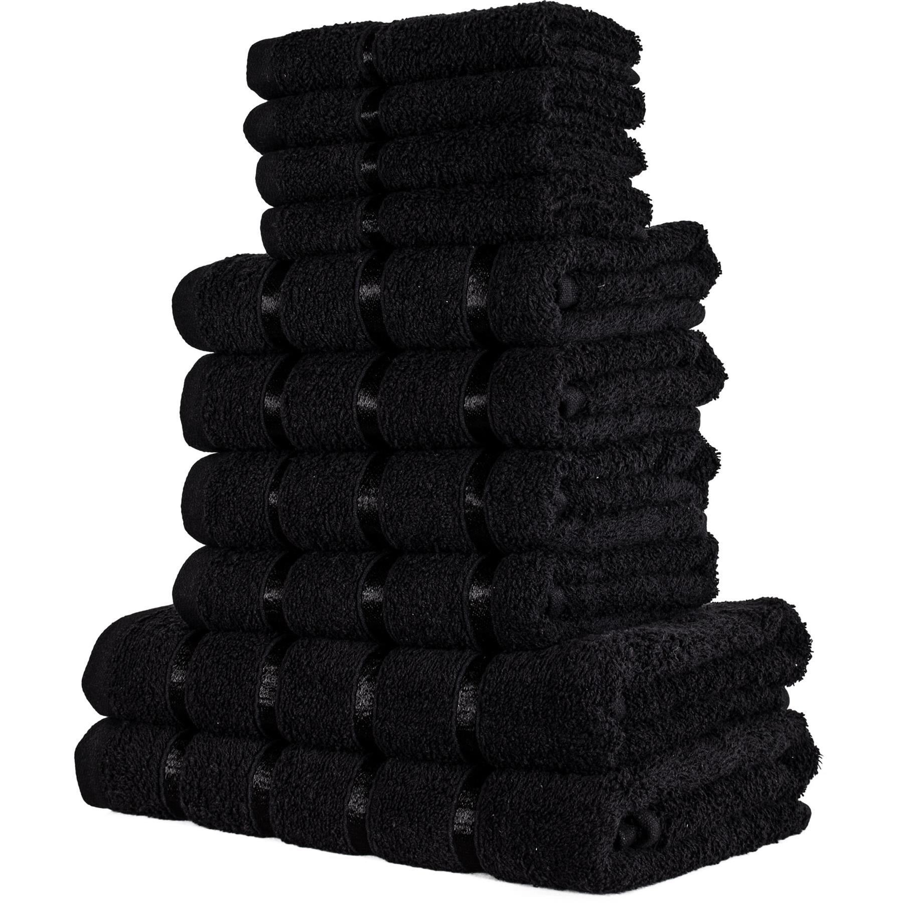 Luxurious 10 Piece Towel Bale Set 2x Bath Towels 4x Hand Towels 4x Face Towels