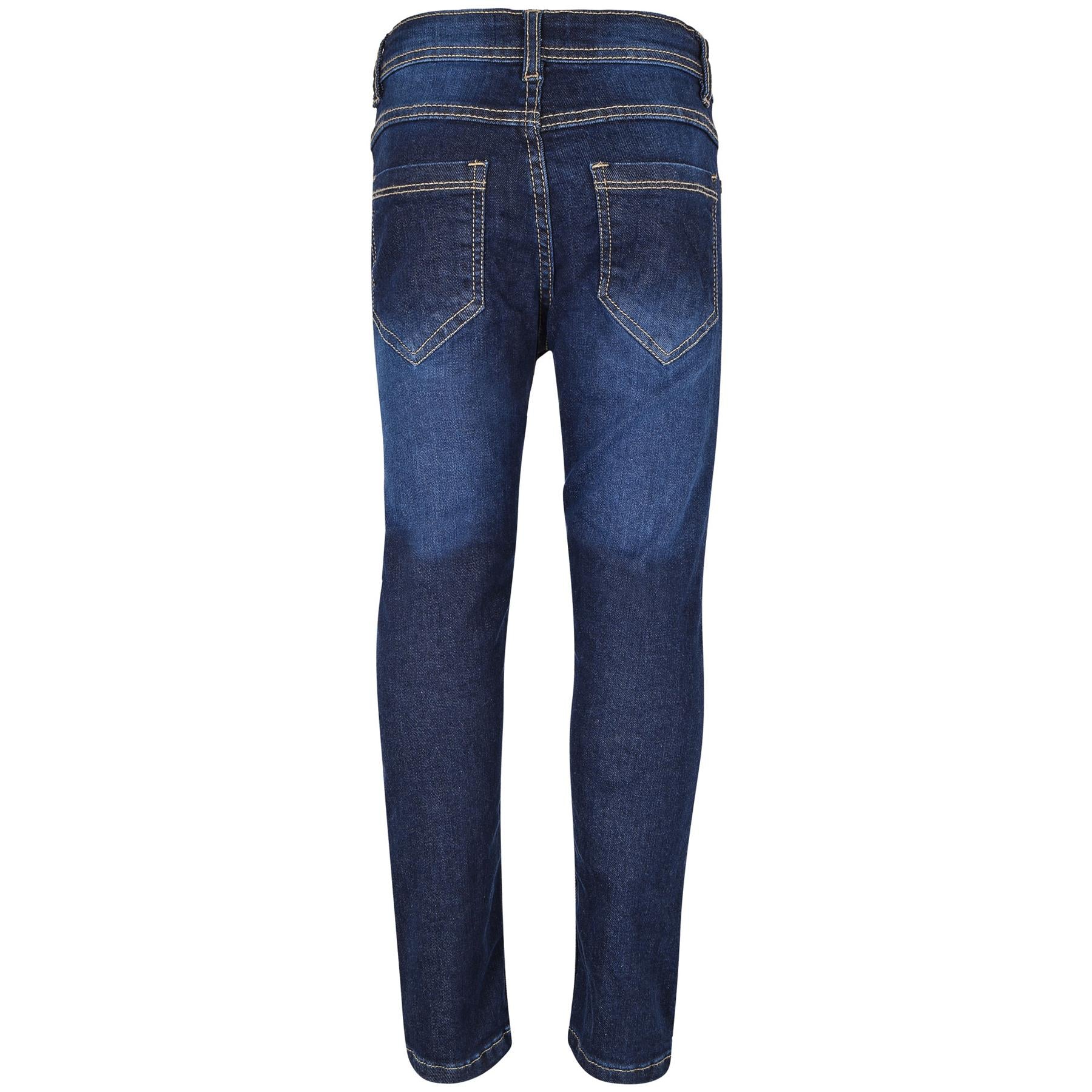 Kids Girls Embroidered Stretchy Denim Jeans