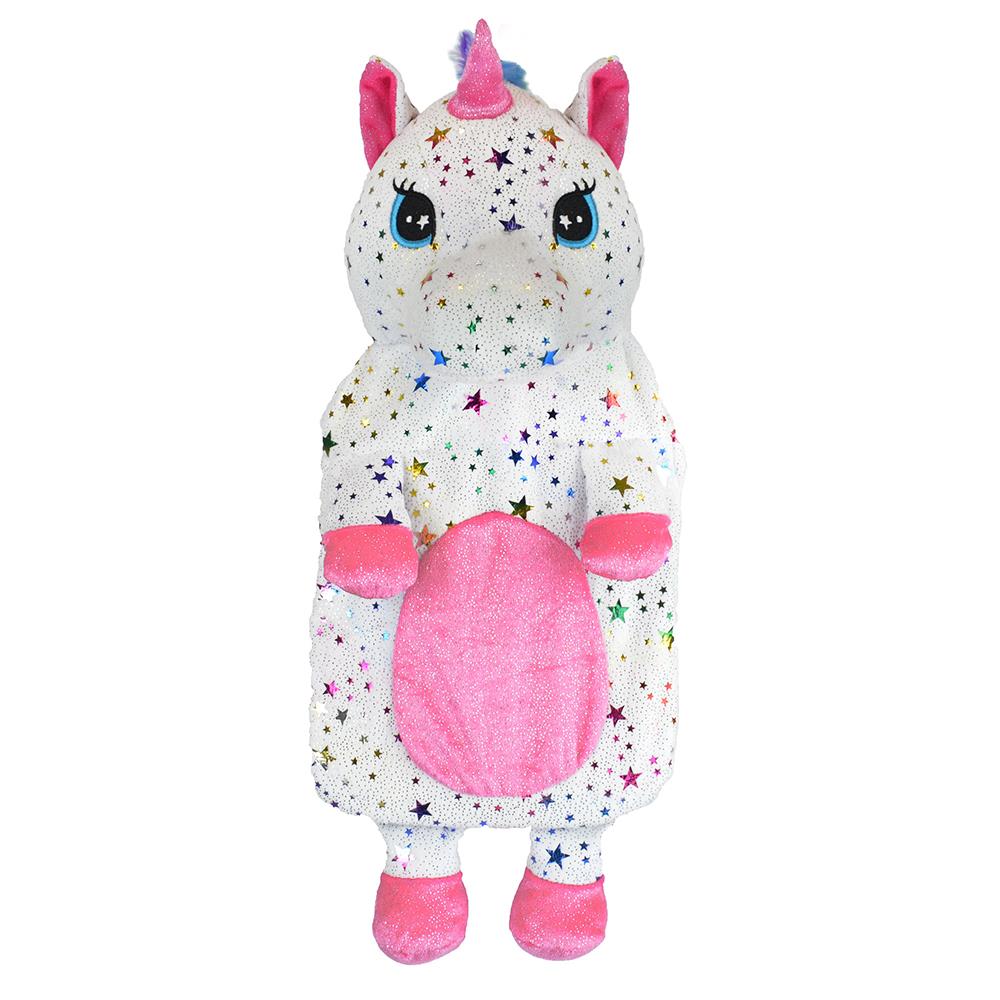 A2Z Hot Water Bottle 750ML Cosy Plush 3D Animal Fleece Cover Hot Water Bottle