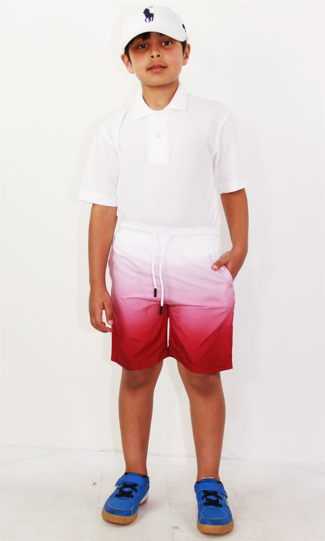 Kids Boys Gradient Colour Shorts Two Tone Fade New Summer Fashion Age 5-13 Years