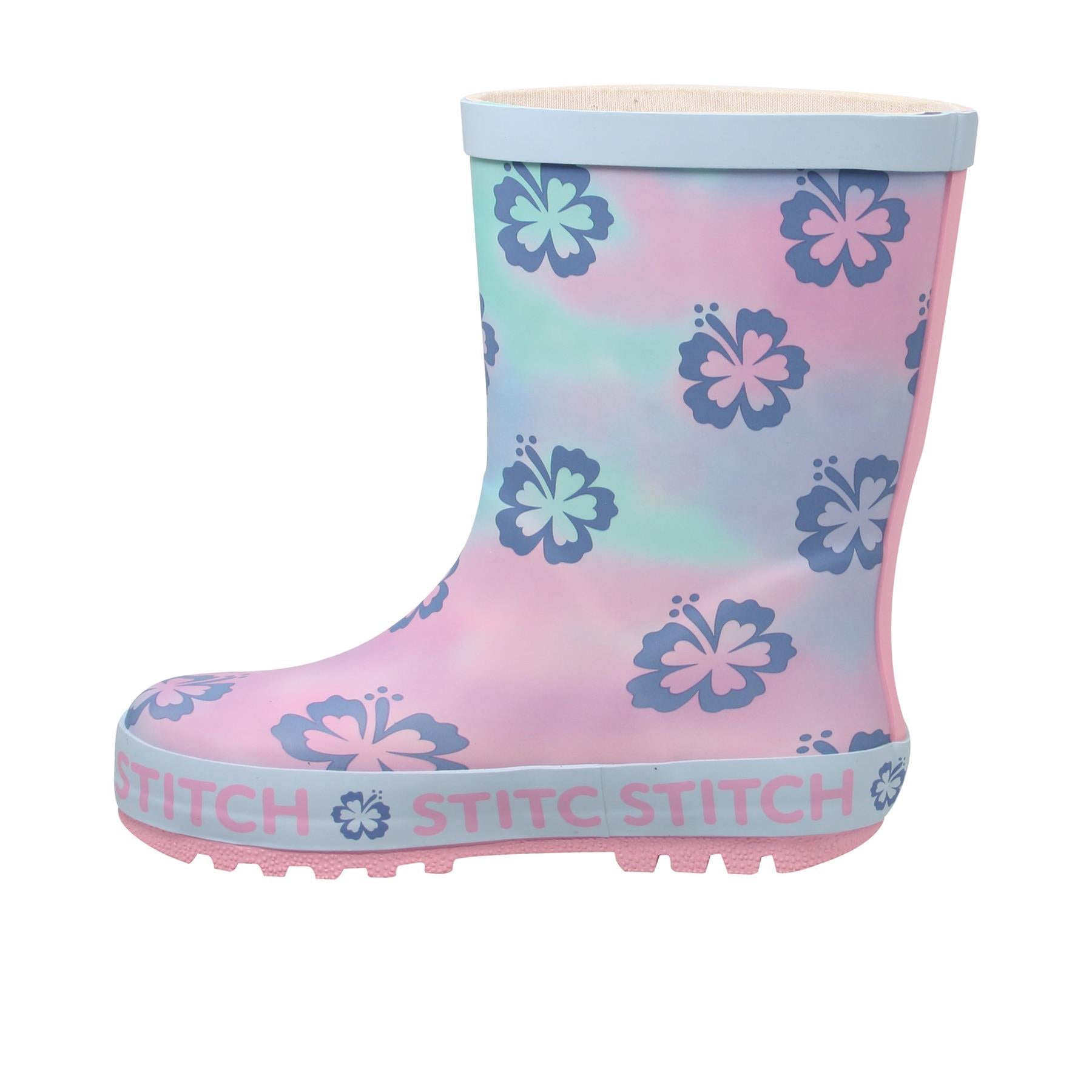 Disney Stitch Kids Wellies Childrens Rubber Wellington Boots Girls Snow Welly