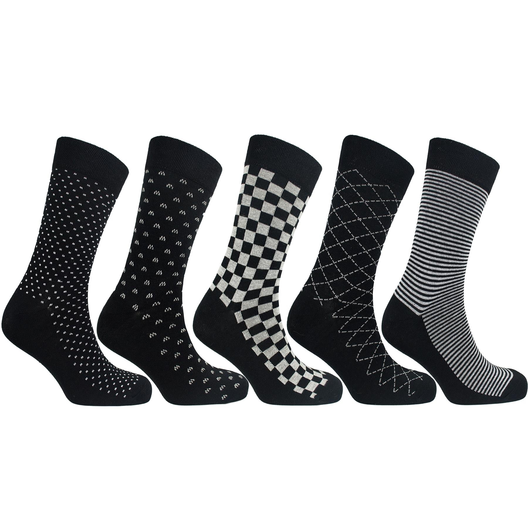 A2Z Mens Socks Pack of 5 Exquisite Elegance Cotton Rich Soft Gift Box Set Socks