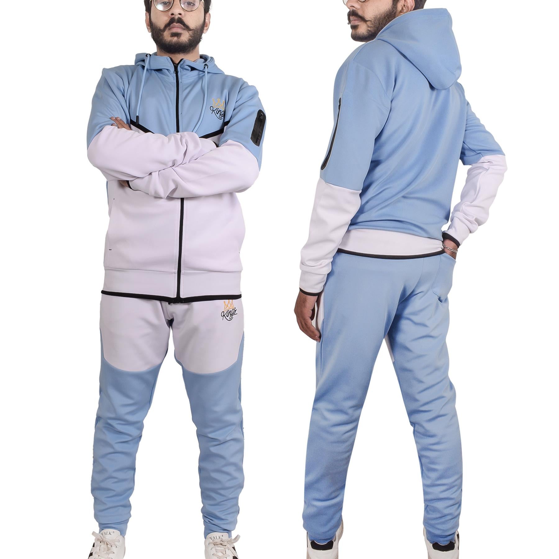 Mens Tracksuit Kings Embroidered Hoodie Bottom Jogging Suit Sportswear For Adult