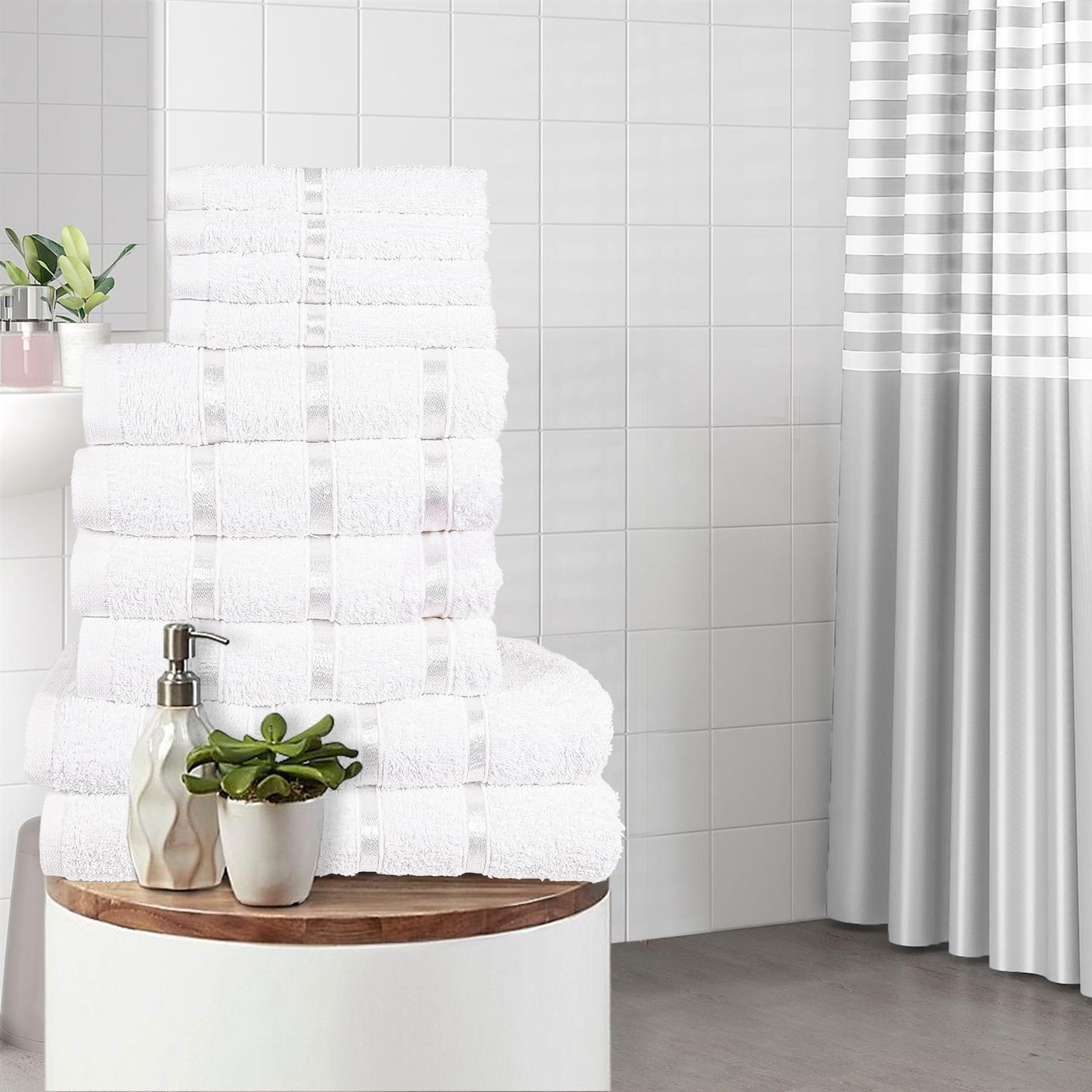 Luxurious 10 Piece Towel Bale Set 2x Bath Towels 4x Hand Towels 4x Face Towels