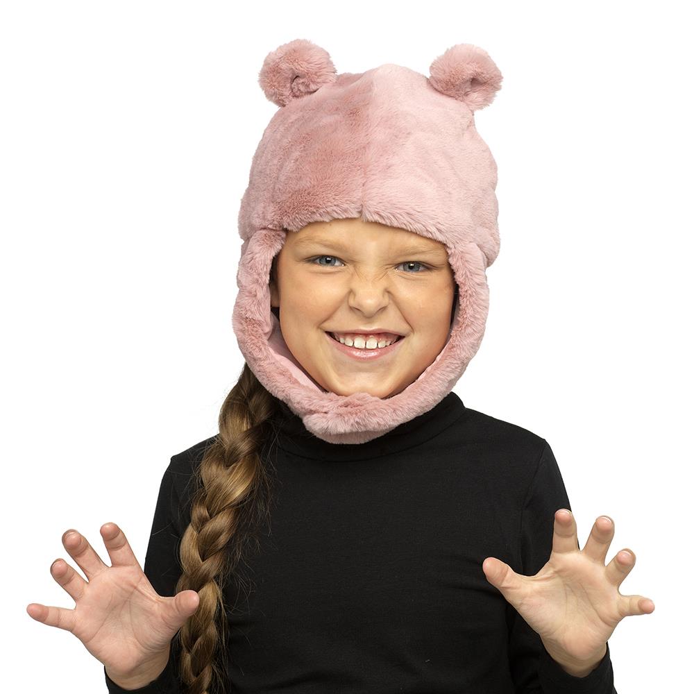 A2Z 4 Kids Girls Hats Faux Fur Fluffy Caps Chin Fastening Winter Warm Cozy Hats