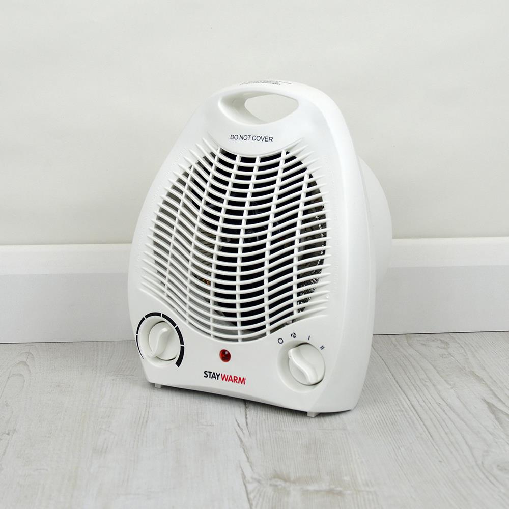 2000w Upright Fan Heater 2 Heat Settings Cool Blow Fan Variable Thermostat