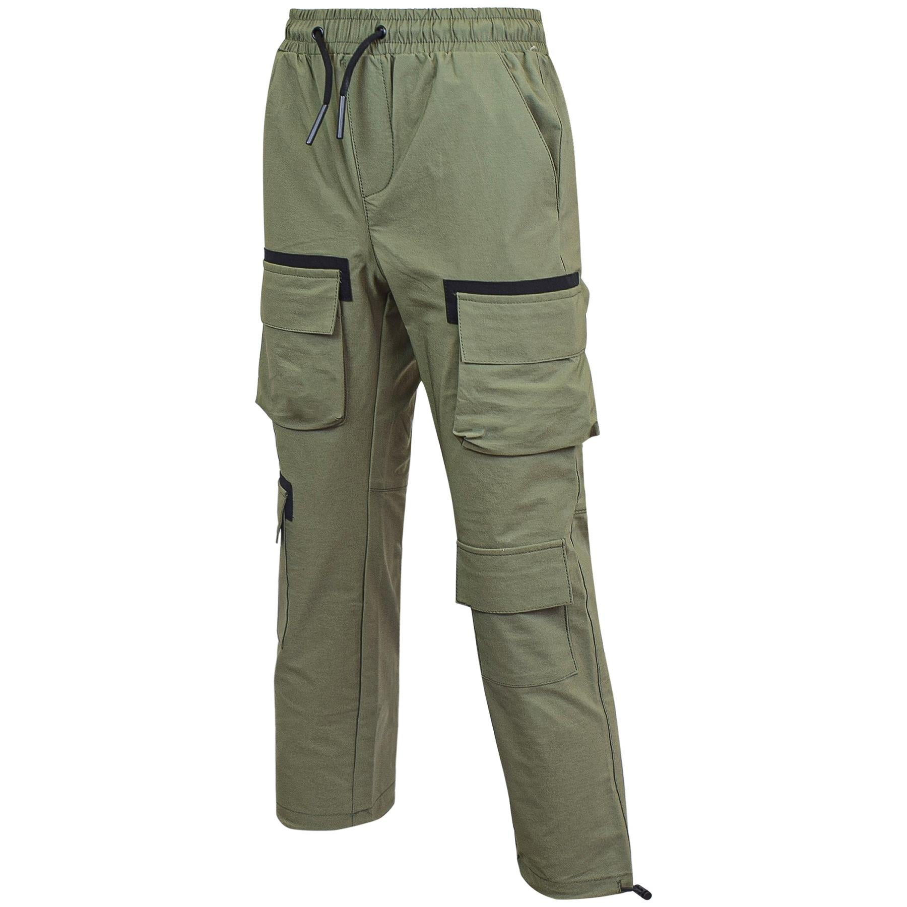 A2Z 4 Kids Boys Active Cargo Trousers Slim Fit Elasticated Waist Joggers Pants