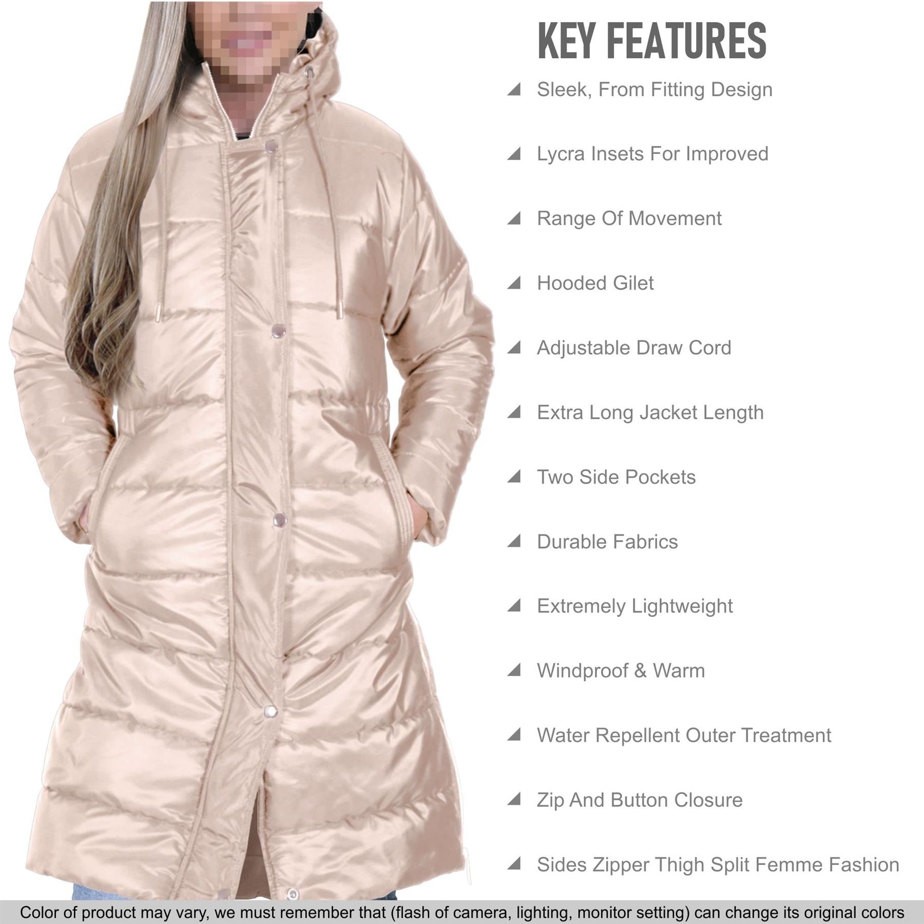 Ladies Oversized Zipped Jacket Long Line Style Stone Jacket Long Sleeves Coat