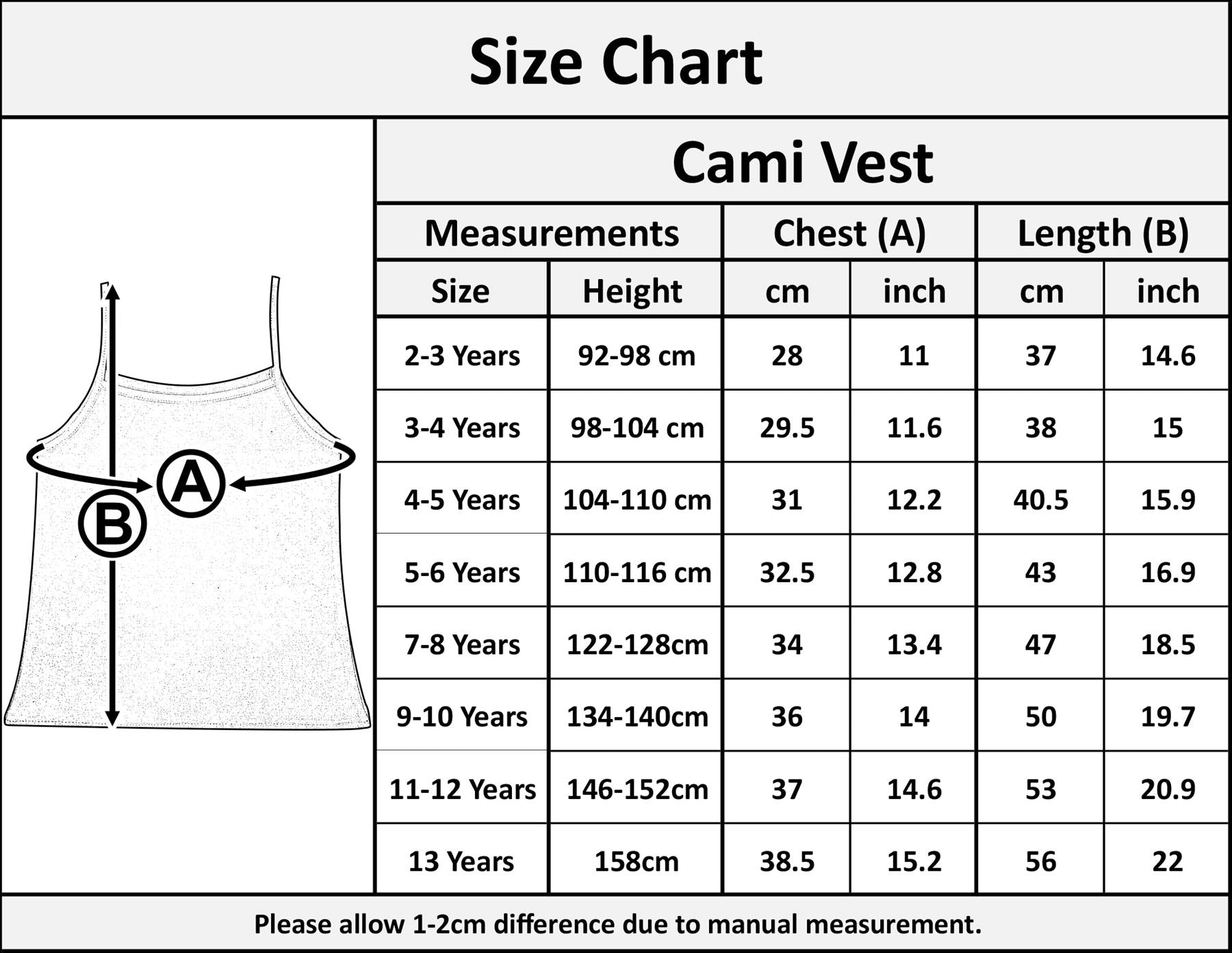 Kids 5 Pack Plain Girls Cami Vest Sleeveless Soft Cotton Summer Vests Tank Top