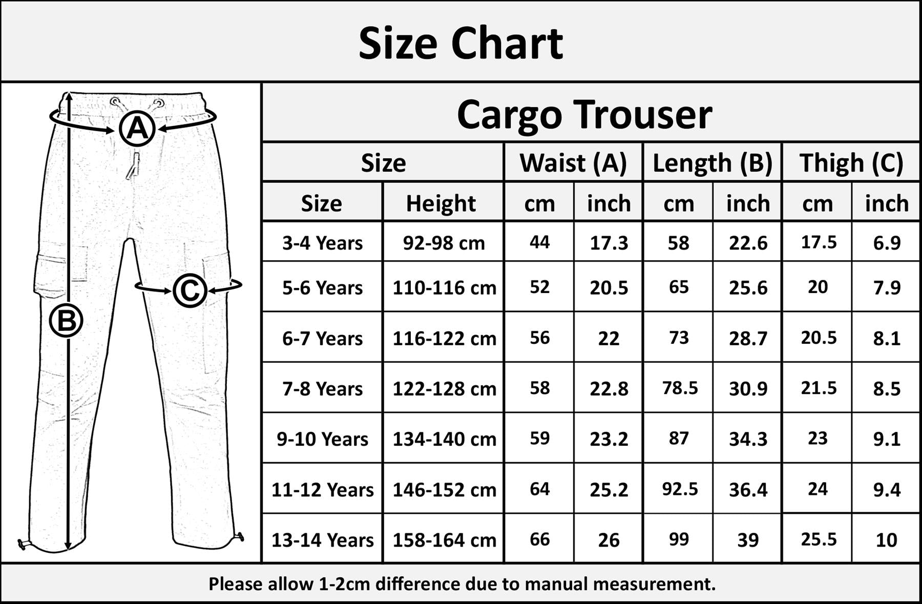 A2Z 4 Kids Boys Active Cargo Trousers Elasticated Waist Slim Fit Joggers Pants