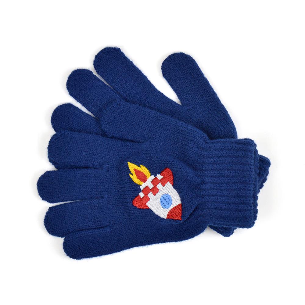 Boys Gloves Winter Warm Thermal Magic Mitten One Size Embroidered Motifs Gloves