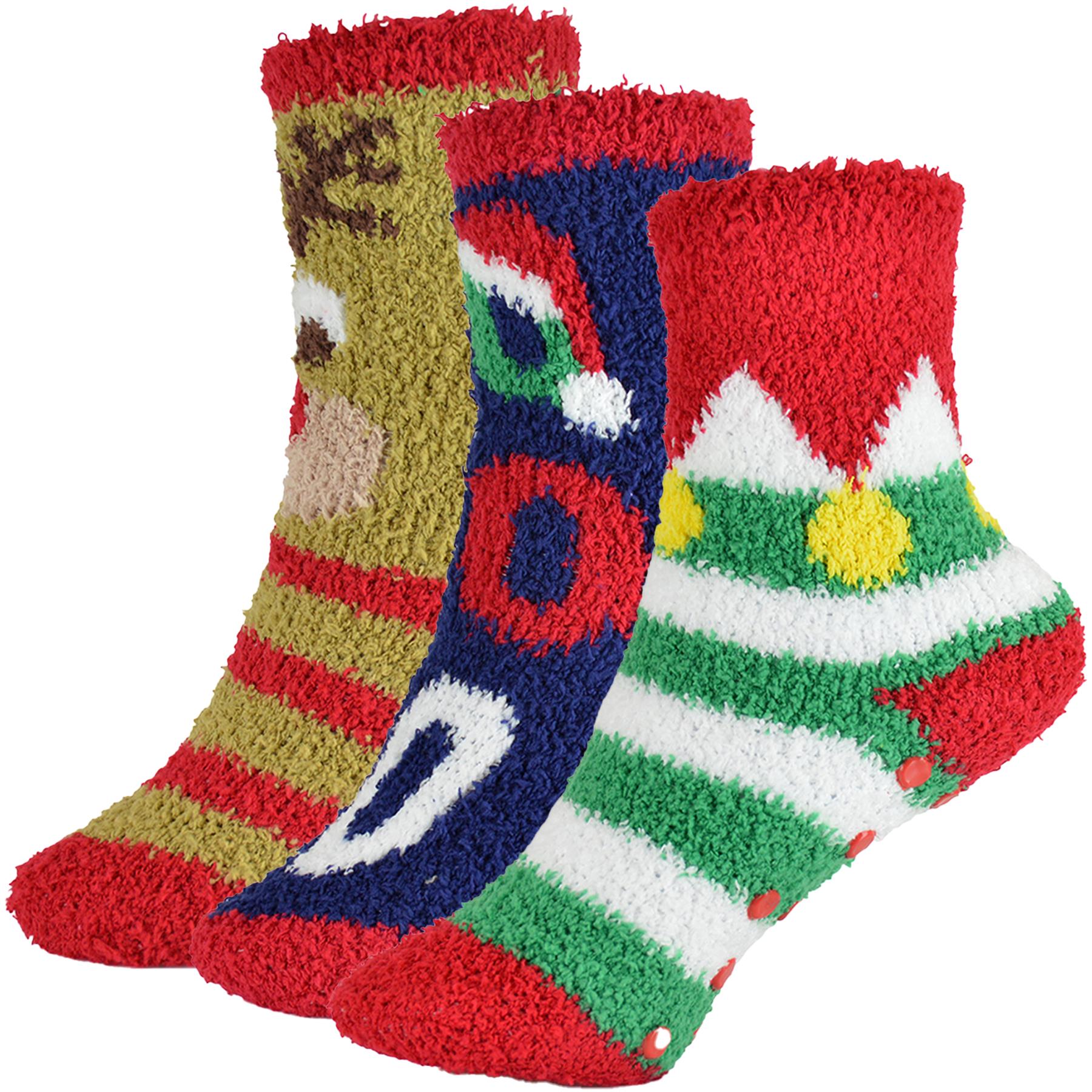 A2Z 4 Kids Girls Boys Socks 3 Pack Novelty Xmas Stylish Winter Warm Cozy Socks