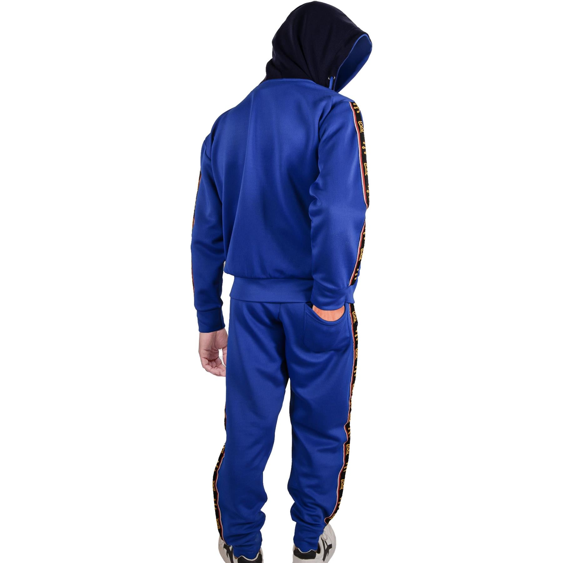 Mens Tracksuit Hooded Kings Crown Embroidered Jogging Suit Joggers Set For Adult