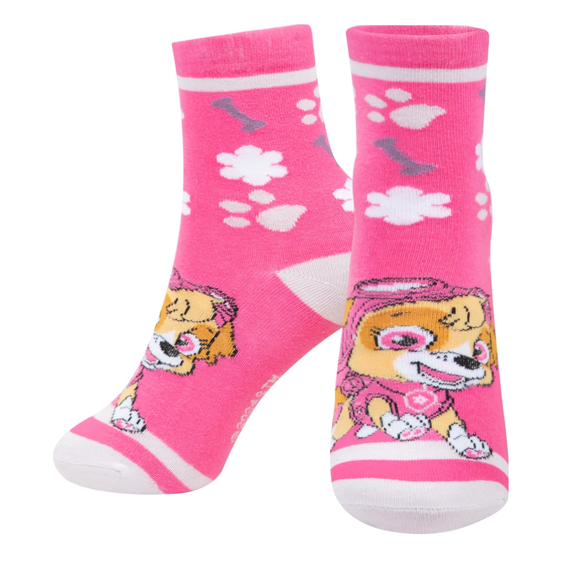 Kids Girls Socks Pack Of 3 Paw Patrol Ankle Socks Officially Licensed Soft Sock