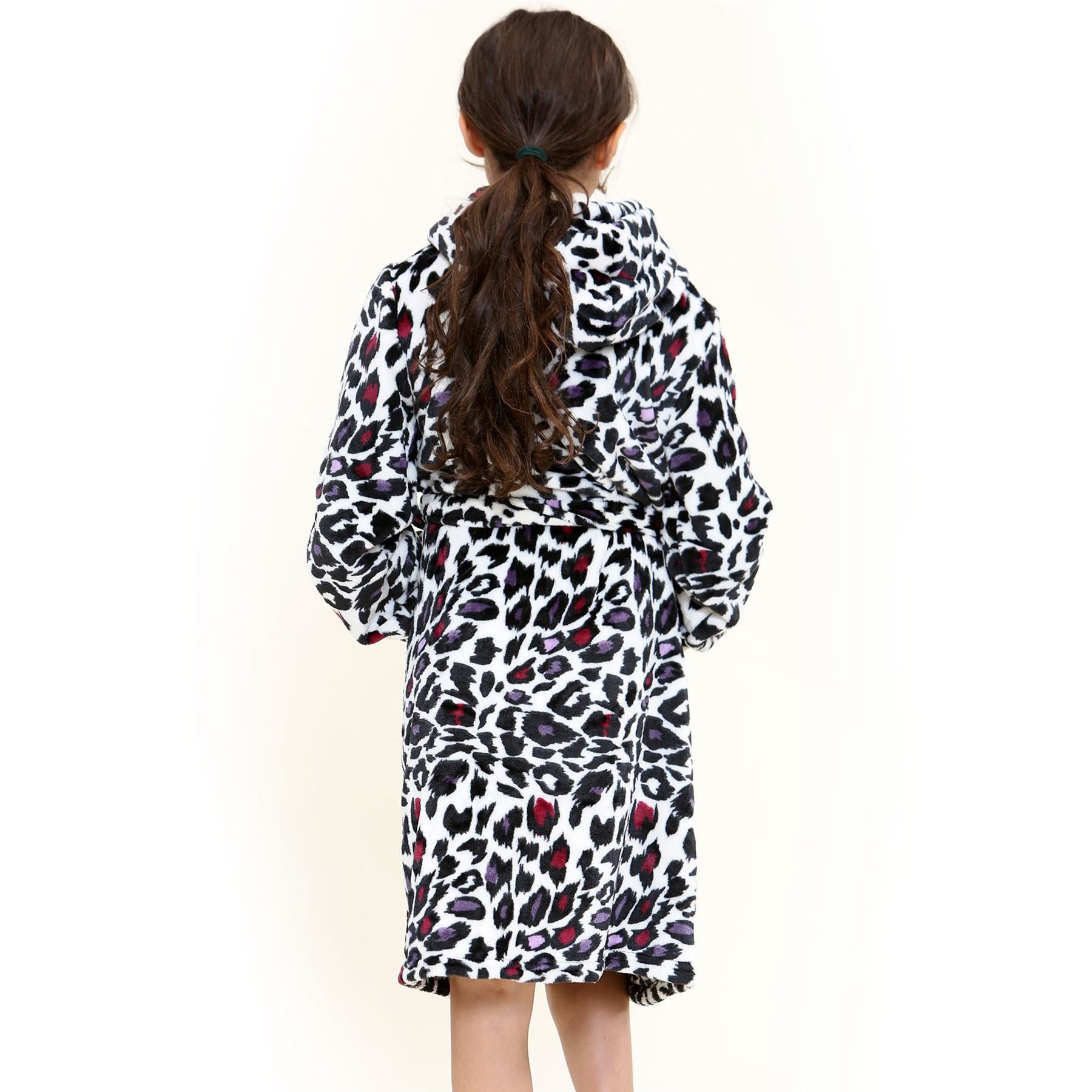 A2Z 4 Kids Soft Leopard Print Bathrobe Dressing Gown