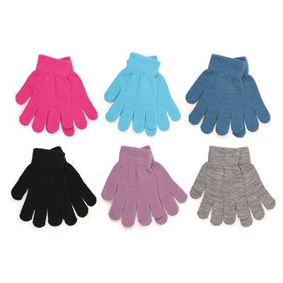 Kids Girls Boys 6 Pack Thermal Magic Soft Winter Gloves One Size Warm Mittens