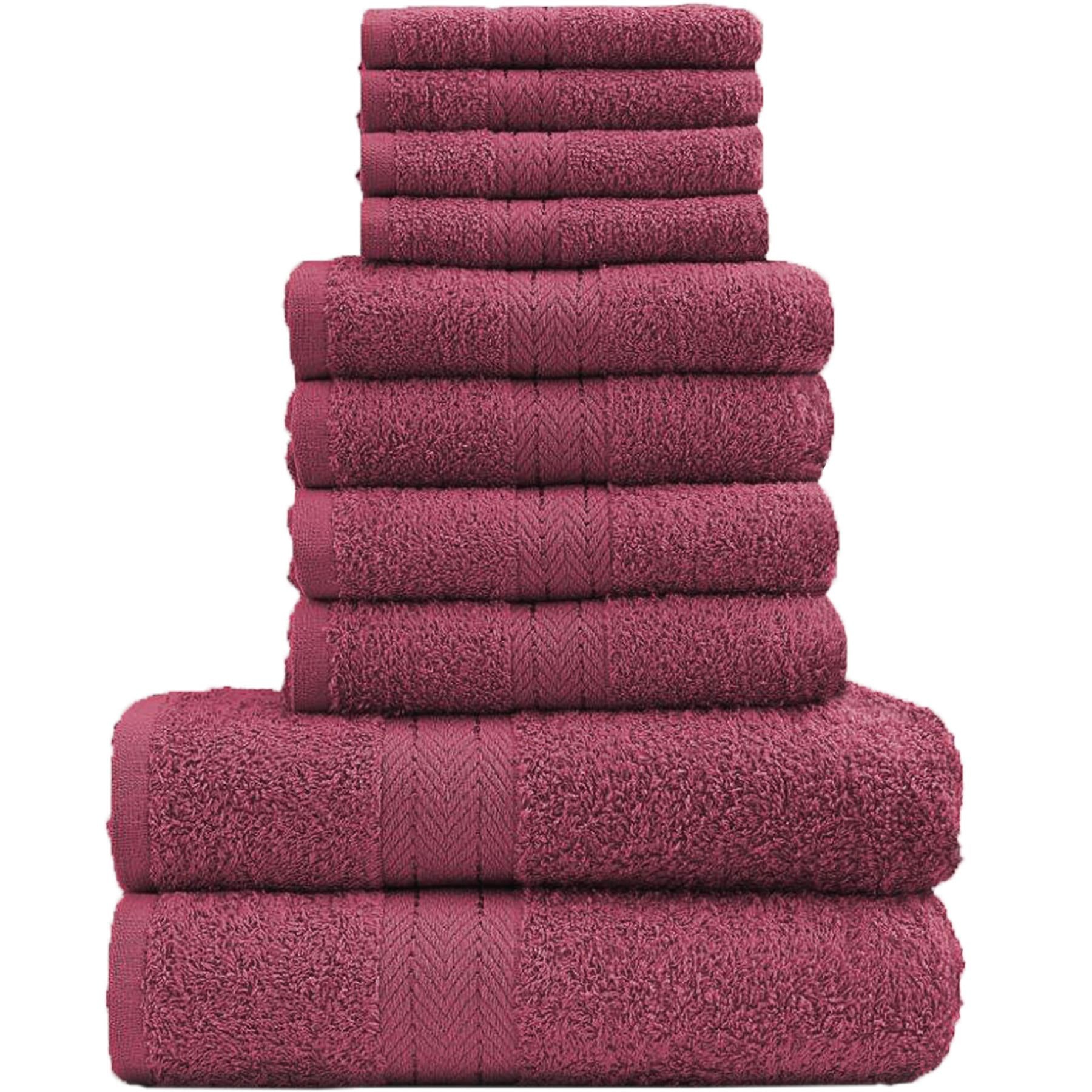 Luxurious 10 Piece Towel Bale Set 100% Cotton Super Soft Absorbent 500 GSM