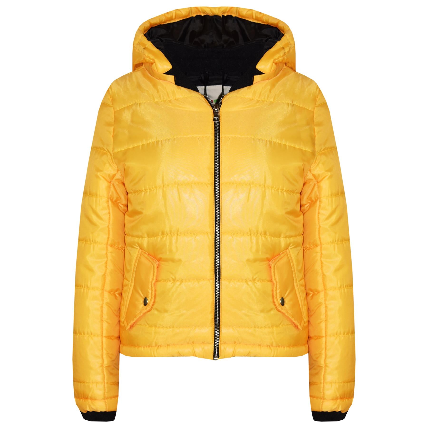 Kids Girls Mustard Bella Hooded Padded Jackets - Kids Clothing Store