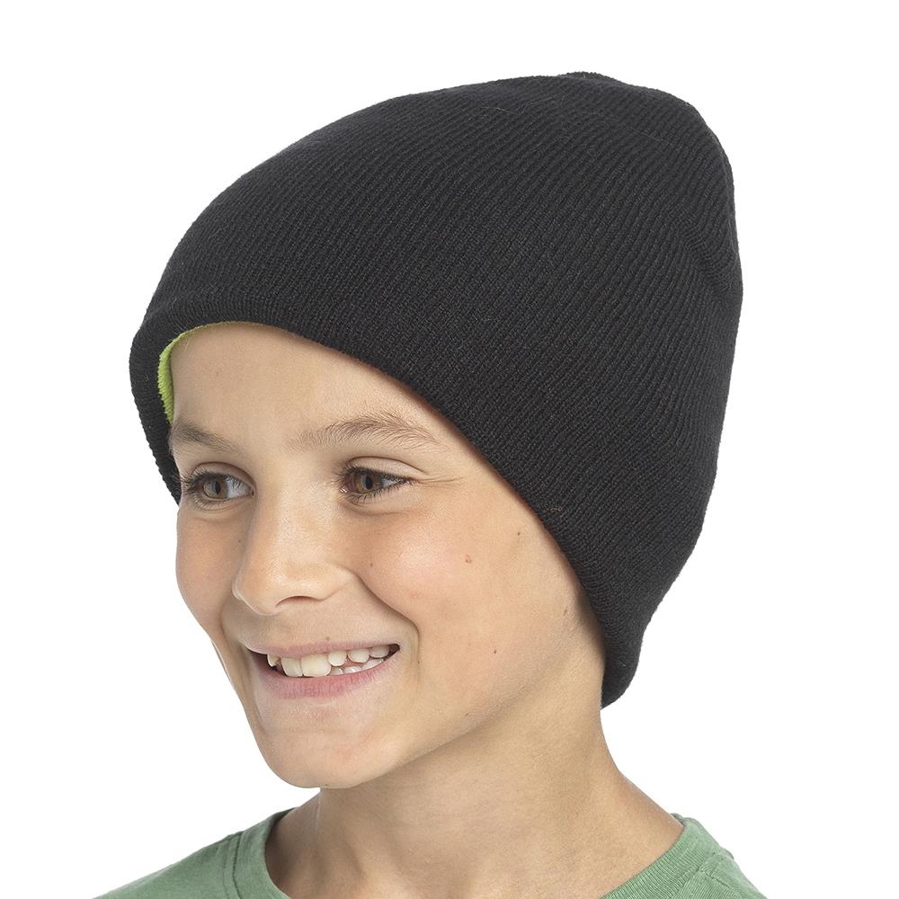 A2Z 4 Kids Boys Reversible Beanies Caps Fleece Warm Winter Stylish Casual Hat